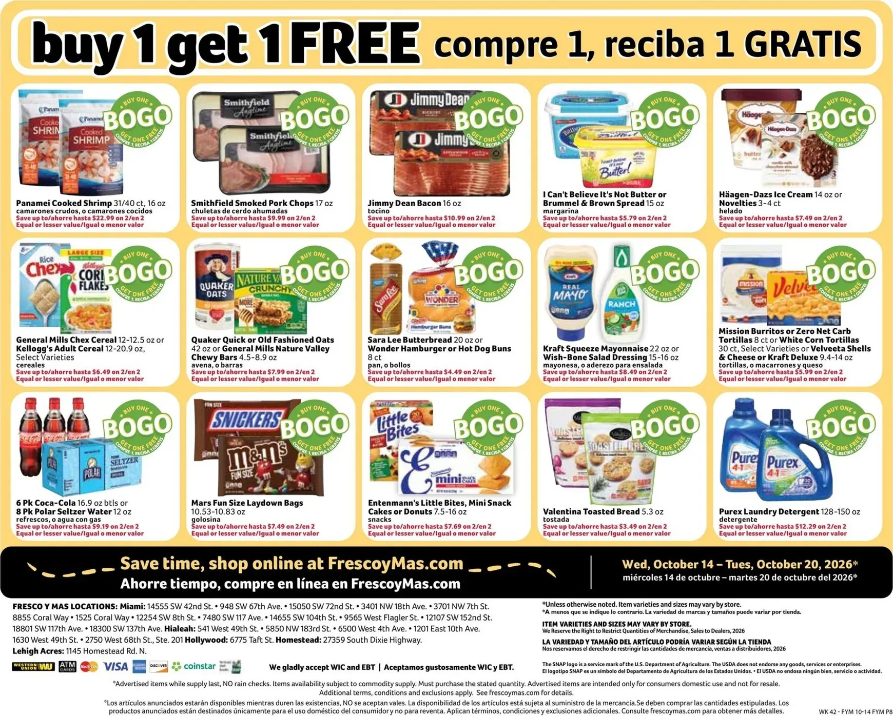 Weekly ad Current Fresco y Más leaflet valid from Wednesday 10/14/2026 to Tuesday 10/20/2026 from October 14 to October 20 2026 - Page 8