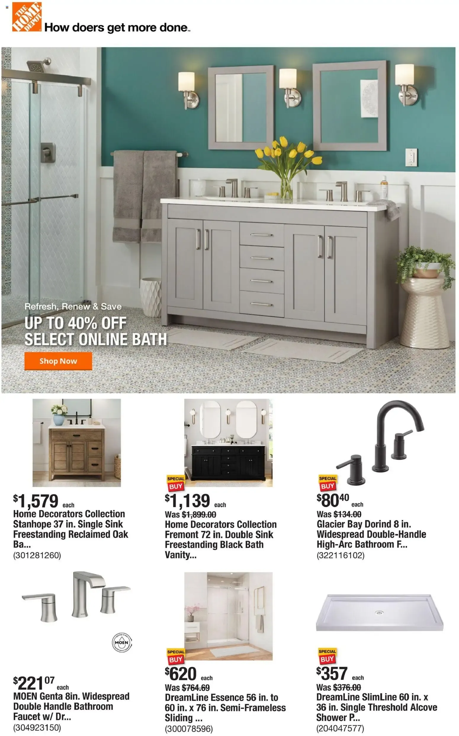 UP TO 40% OFF SELECT ONLINE BATH