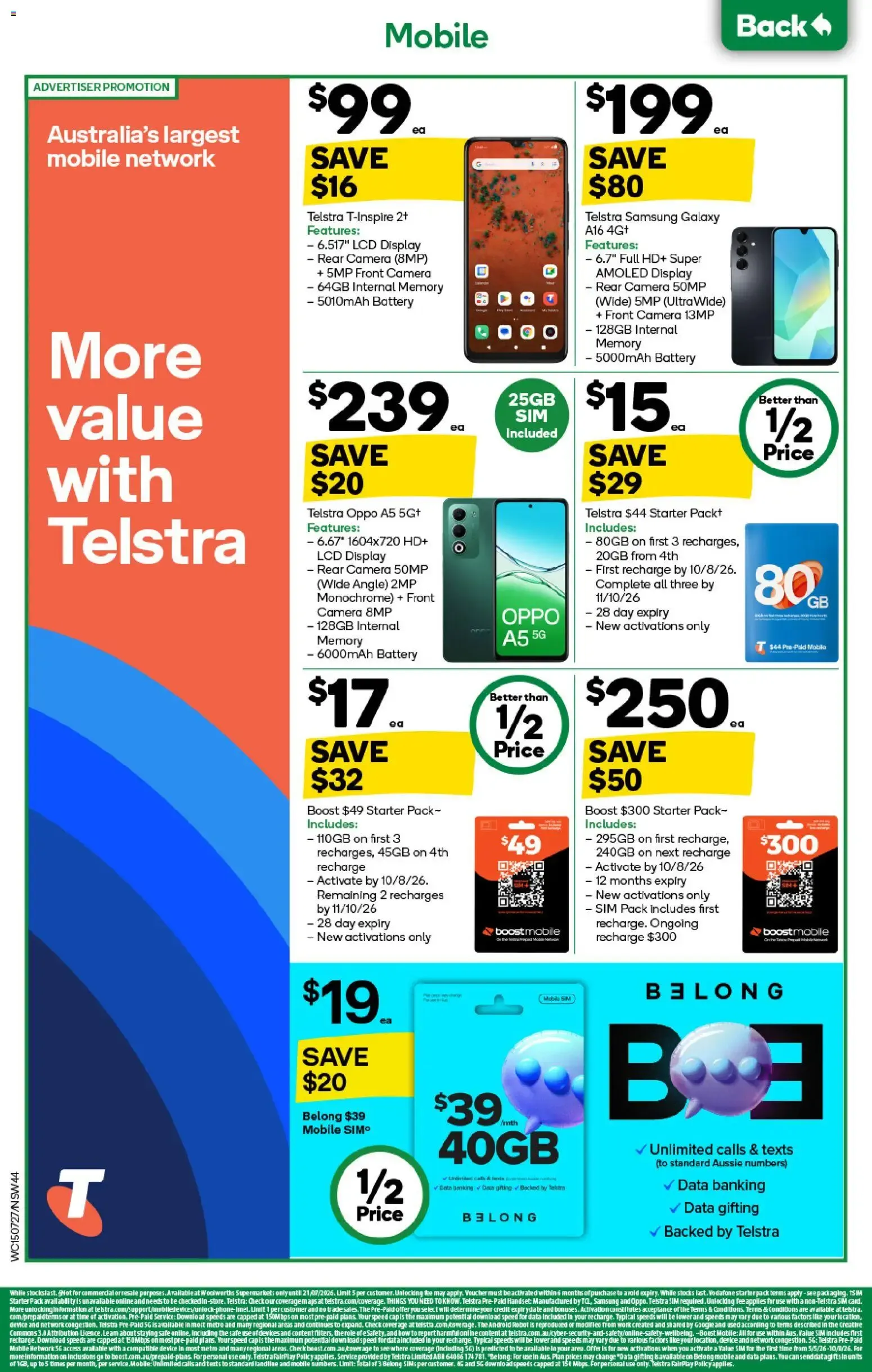 Woolworths catalogue valid from 15/07/2026 > Online Australia - Catalogue valid from 15 July to 21 July 2026 - page 44