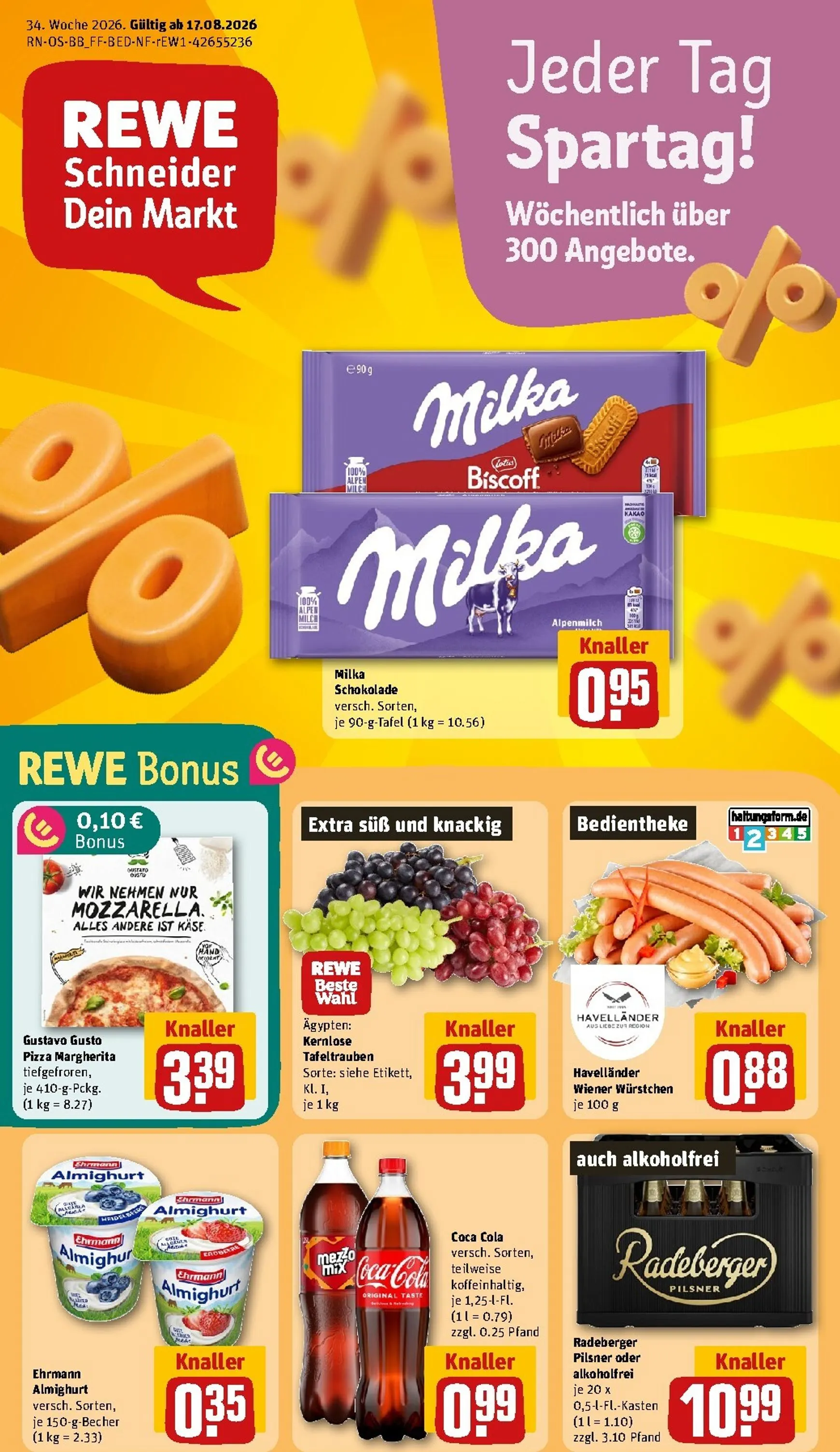 Rewe Prospekt – von Montag 17.08.2026 bis Sonntag 23.08.2026 von 17. August bis 23. August 2026 - Prospekt seite 1