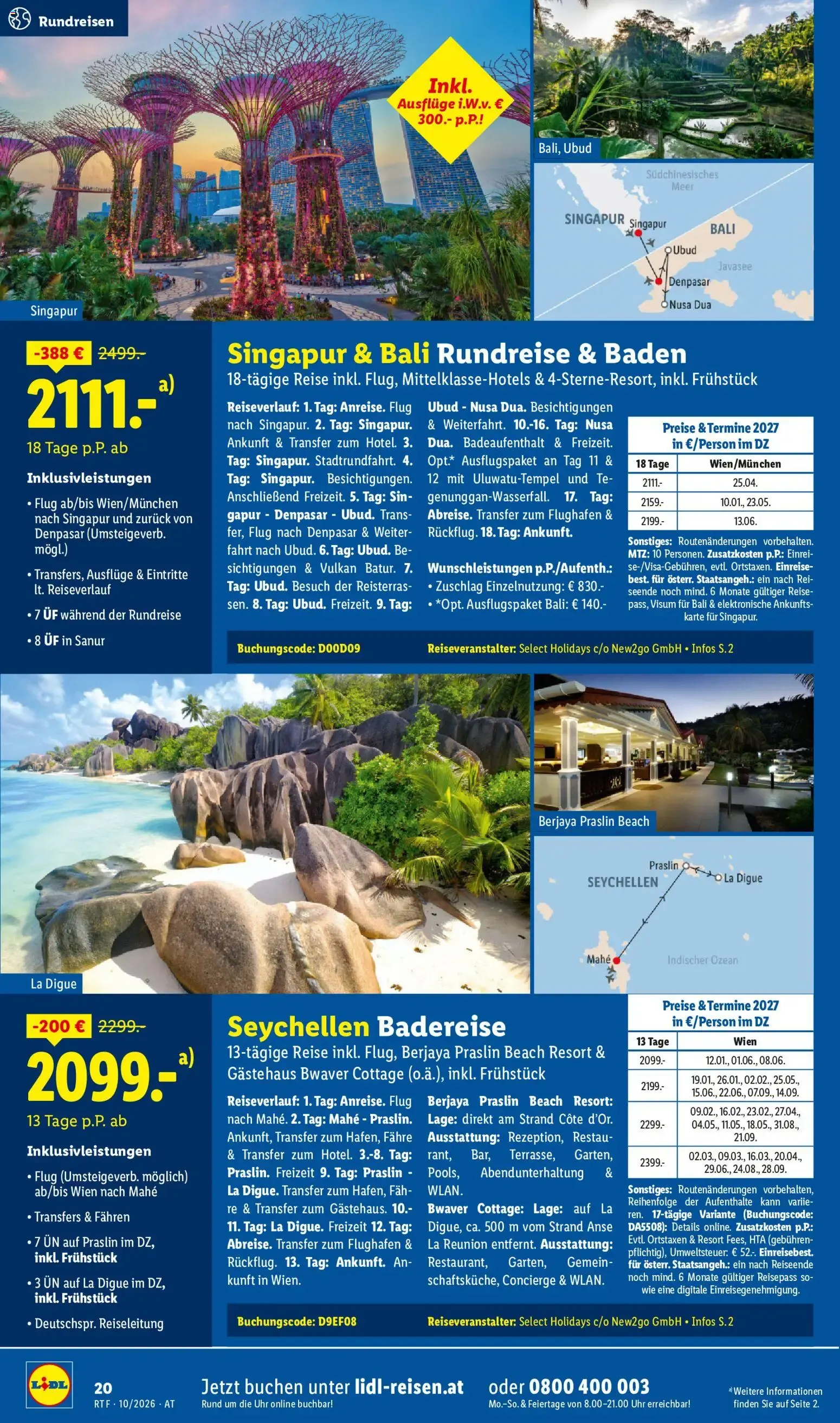 Lidl: Viel Urlaub für wenig Geld lohnt sich von 14. Oktober bis 15. November 2026 - Flugblätt seite 20