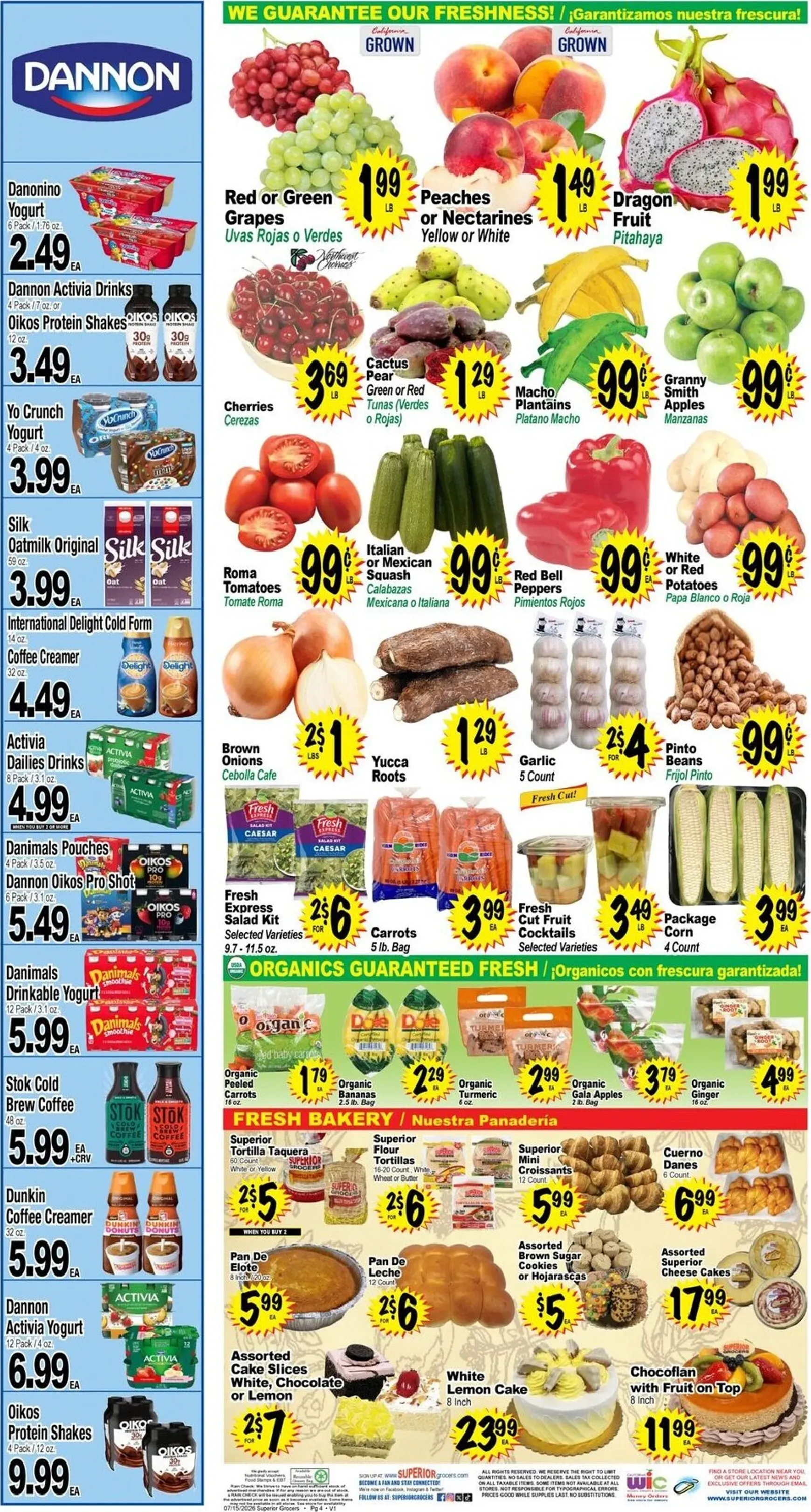 Weekly ad Current Superior Grocers leaflet valid from Wednesday 07/15/2026 to Tuesday 07/21/2026 from July 15 to July 21 2026 - Page 4