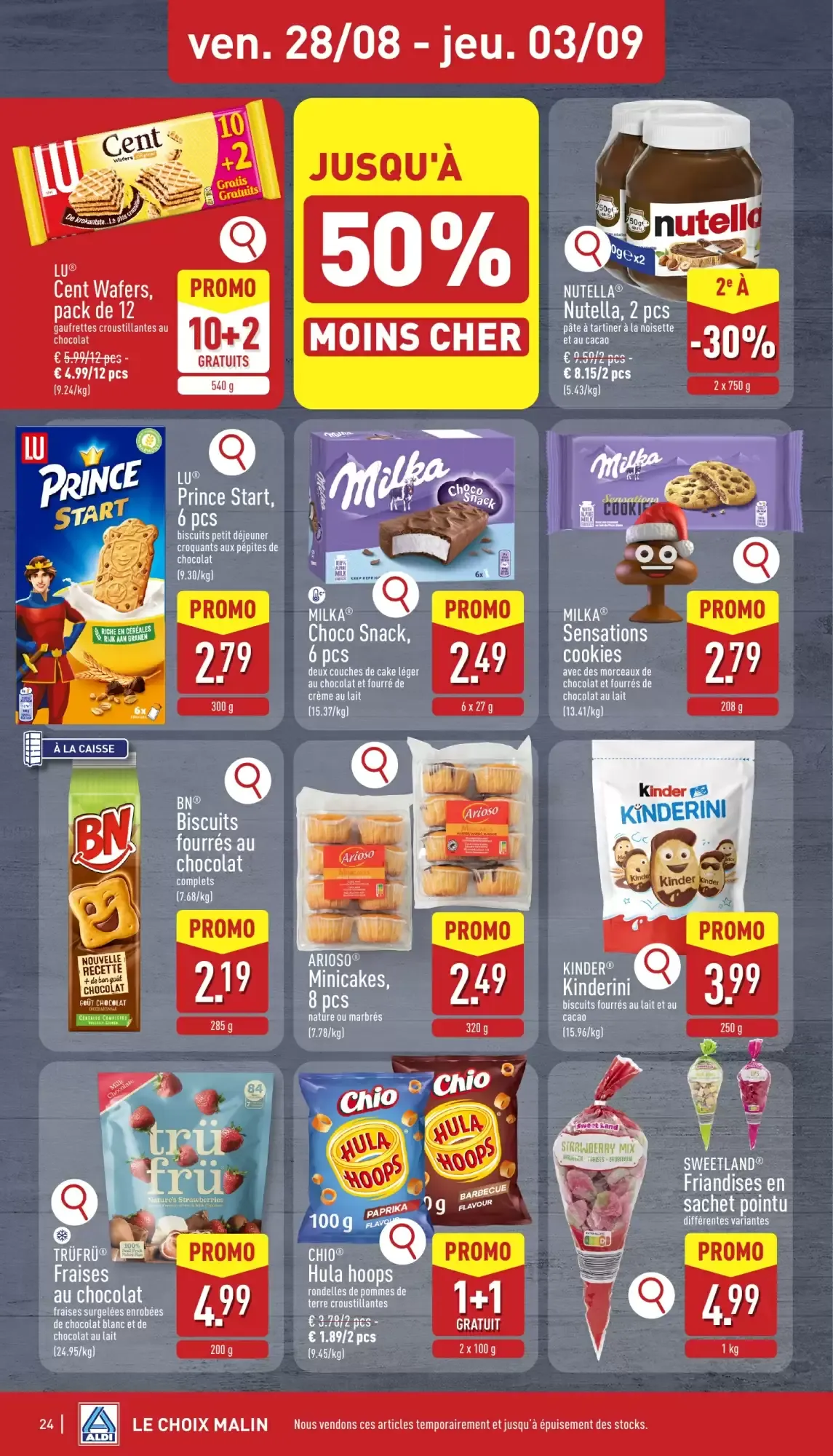 ALDI Dépliant du 24/08 au 29/08 van 24 augustus tot 29 augustus 2026 - folder pagina 24