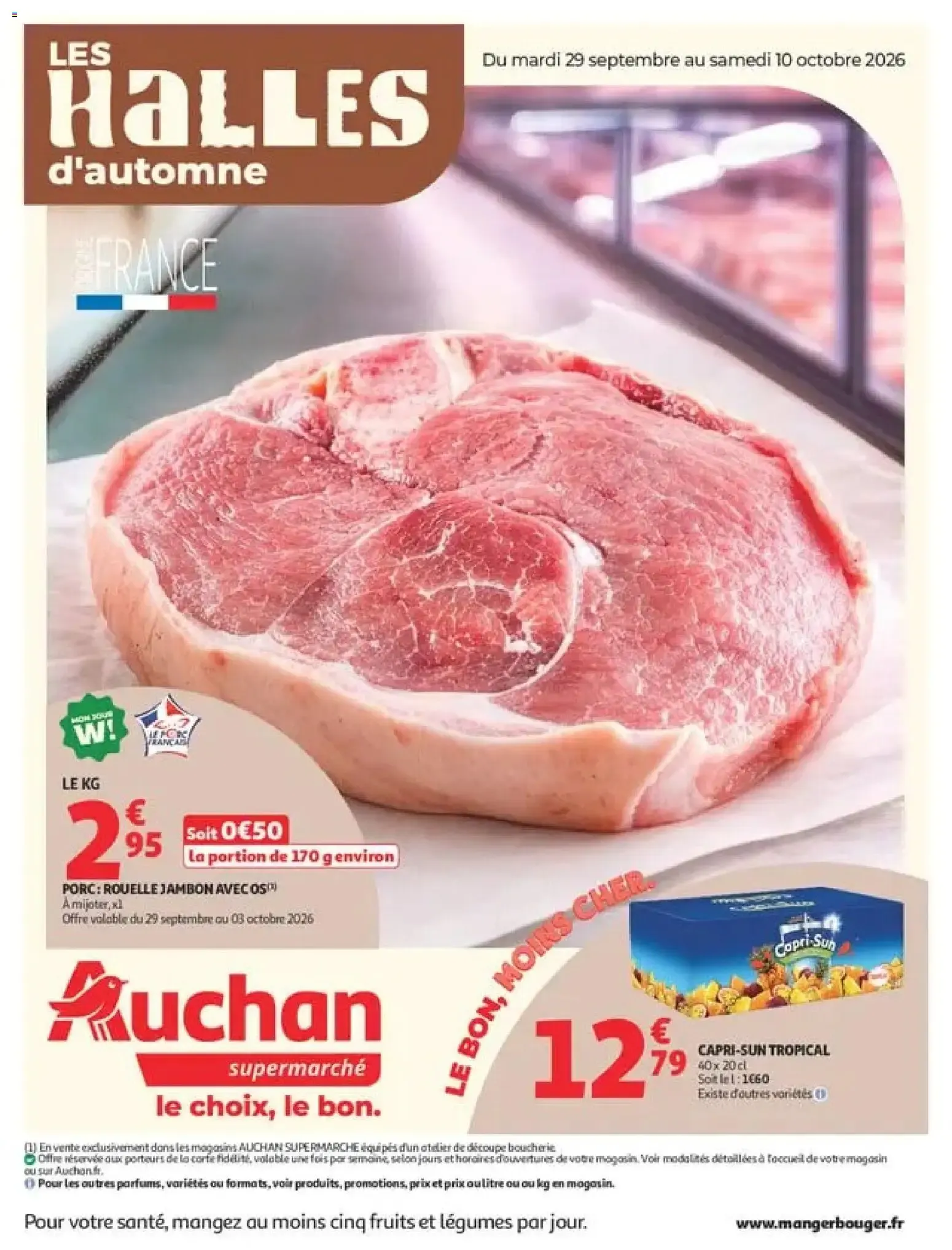 Auchan Halles d'automne supers à partir du 29/09/2026 - promo en ligne du 29 septembre au 10 octobre 2026 - Catalogue page 1