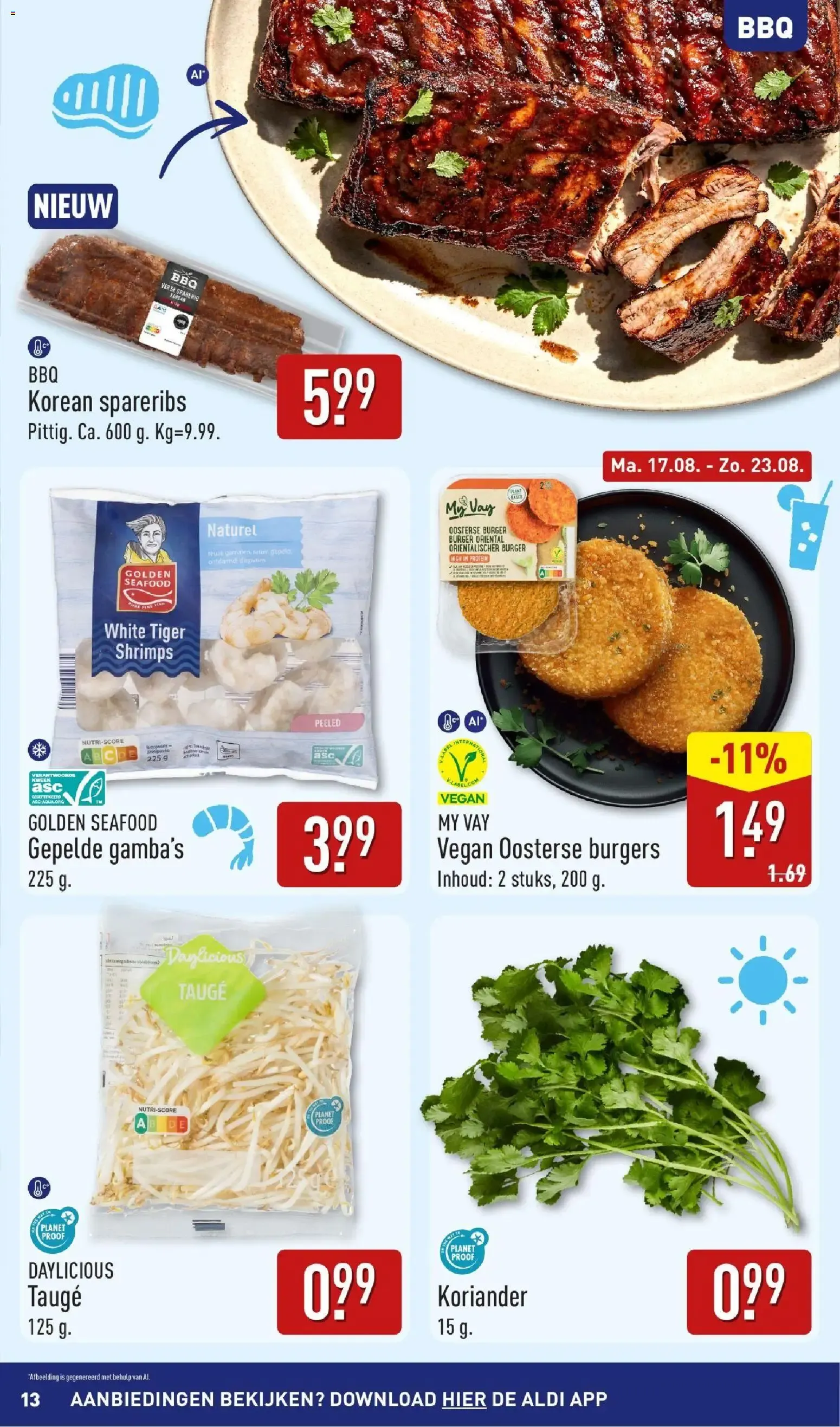 ALDI: ¡Tan barato que vamos a celebrarlo! Inspiración veraniega para BBQ. van 17 augustus tot 23 augustus 2026 - Folder pagina 13