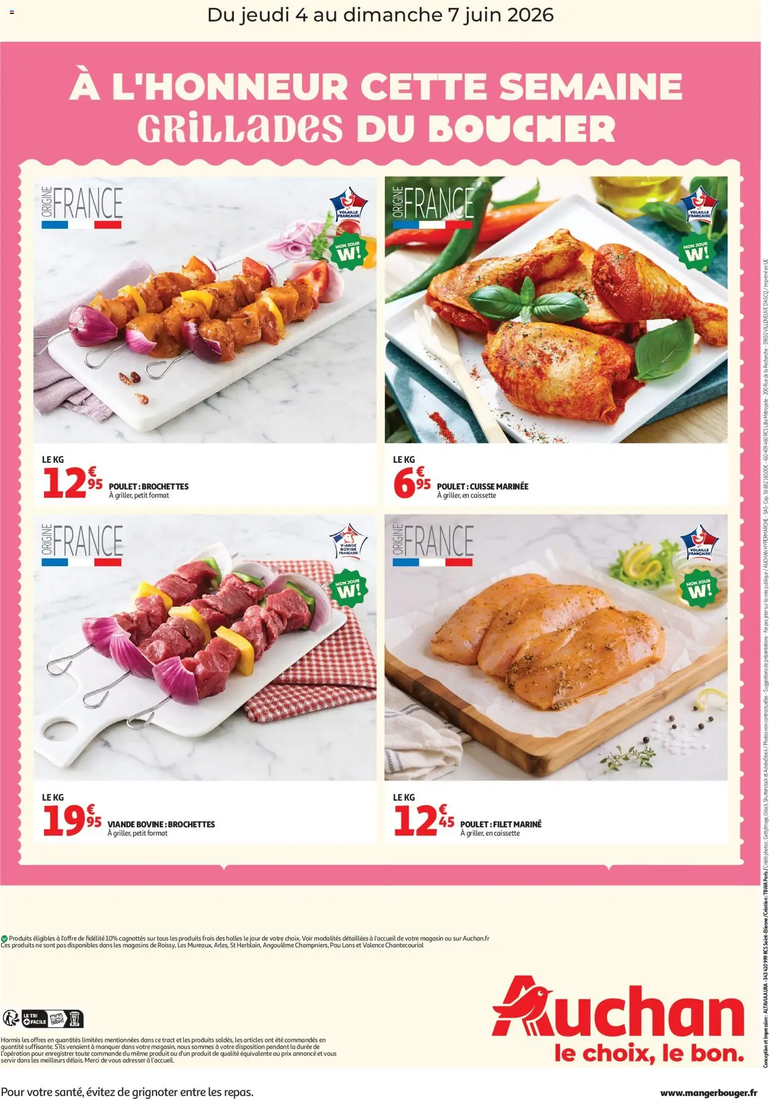 Auchan Les Halles - À l'honneur cette semaine Grillades du boucher du 4 juin au 7 juin 2026 - Catalogue page 2