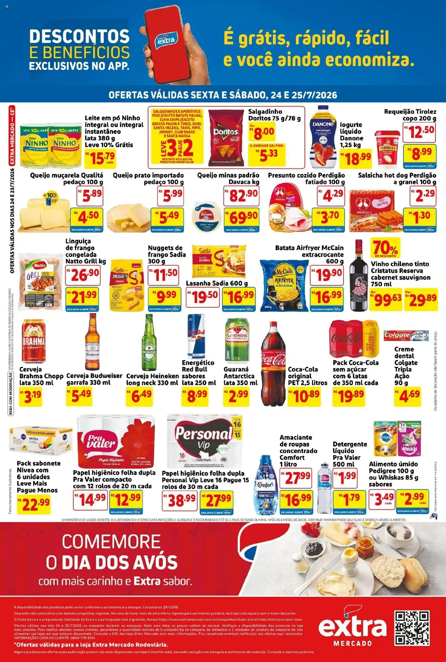 Encarte de Folheto Extra ofertas Fim de semana Mercado de 24/07/2026 | Promoção 24 de julho até 25 de julho 2026 - Pagina 2