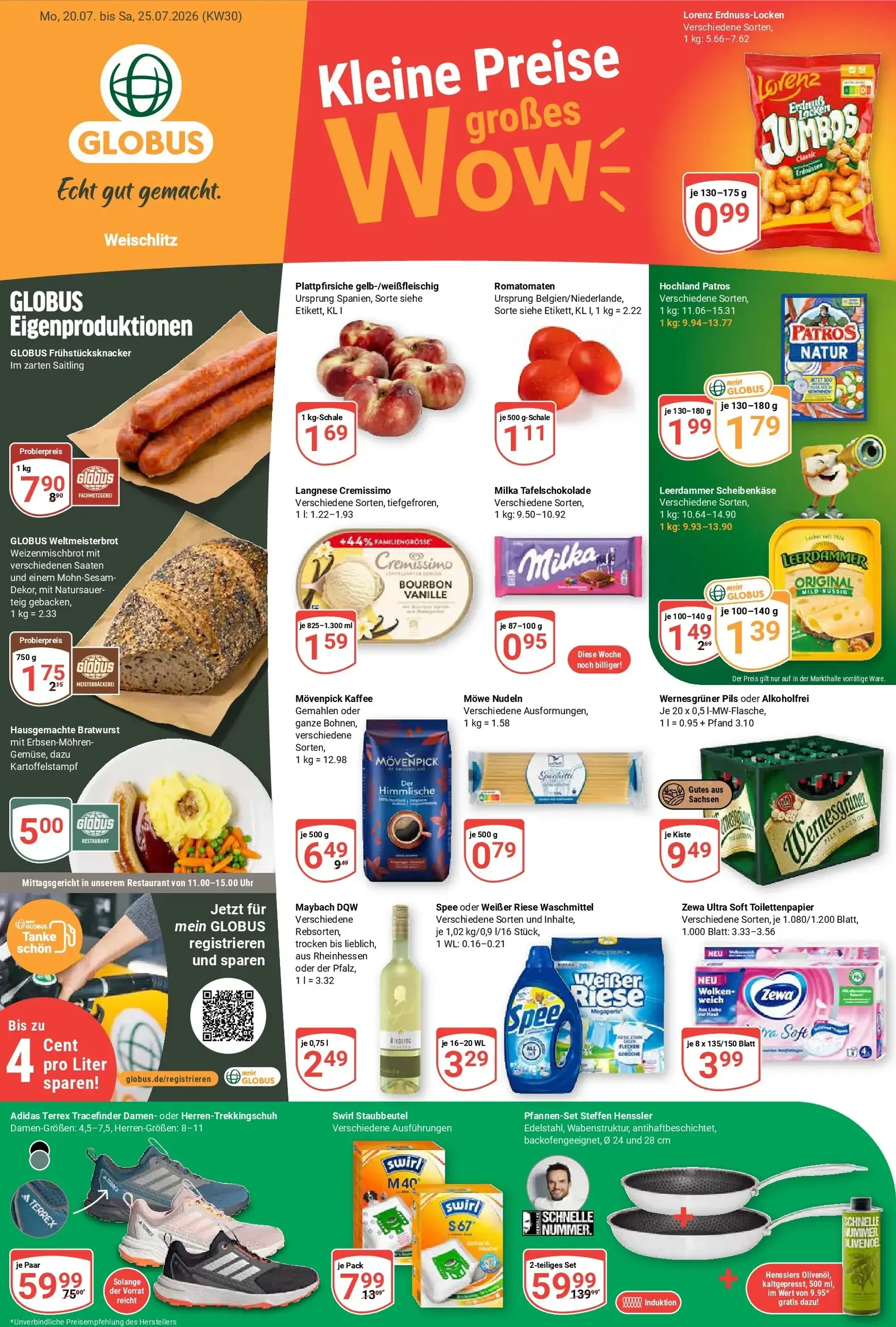 Globus - Globus: Wochenangebote Prospekt – von Montag 20.07.2026 bis Samstag 25.07.2026 von 20. Juli bis 25. Juli 2026 - Prospekt seite 1