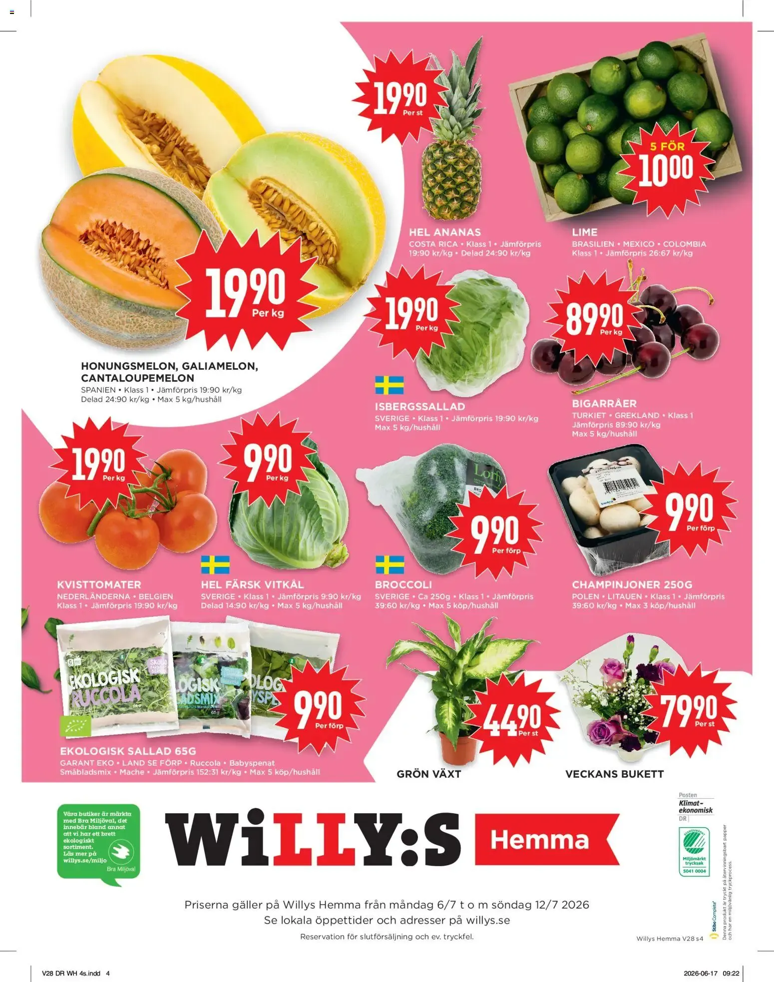 Willys erbjudanden Hemma från 06/07/2026 - 12/07/2026 > Reklamblad nuvarande rabatter från 6 juli till 12 juli 2026 - Reklamblad sidor 4