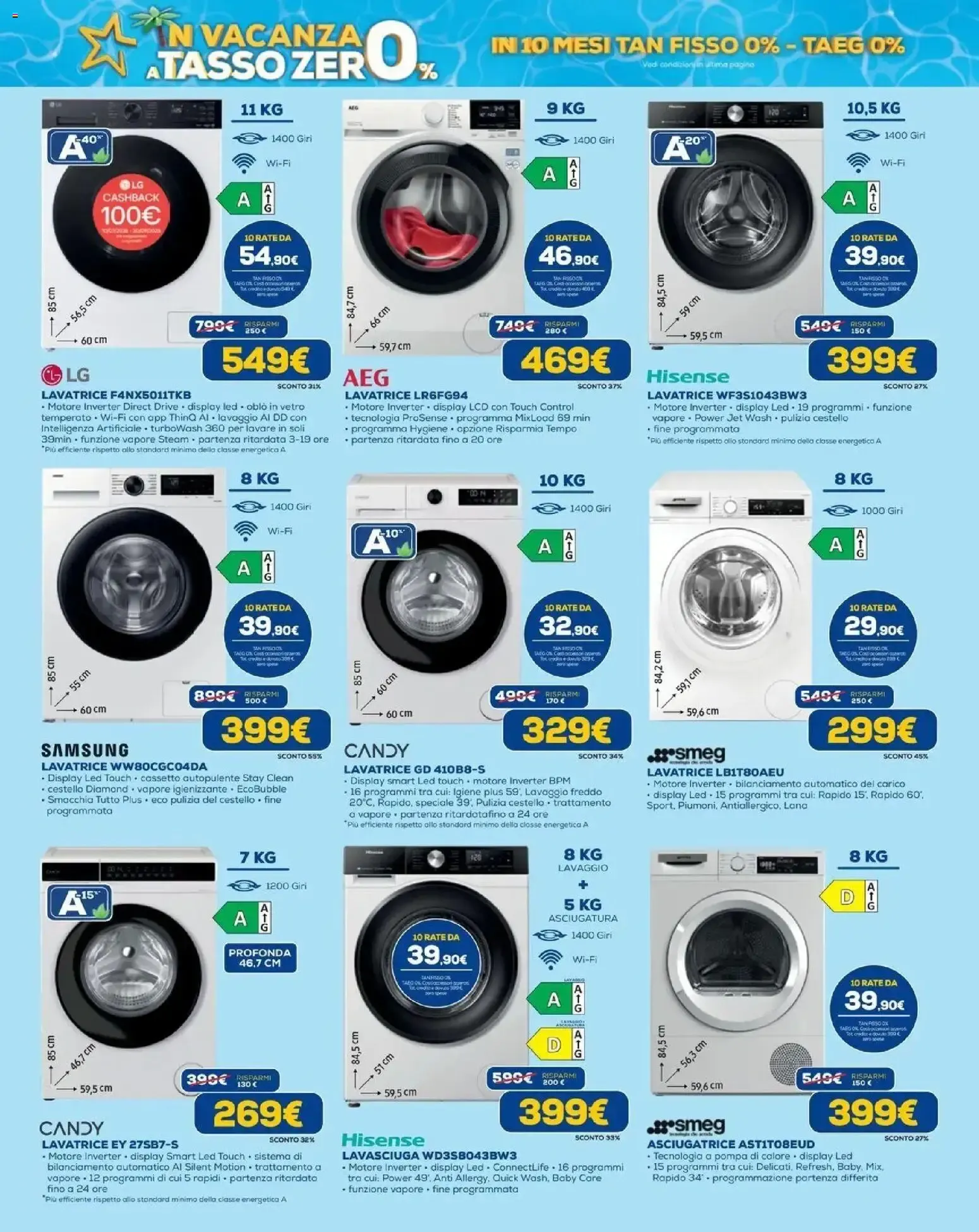 Euronics - In vacanza a tasso zero da 30 luglio a 19 agosto di 2026 - Pagina del volantino 14