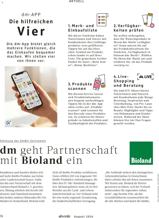 dm Magazin alverde - Will Kinder stark machen von 1. August bis 31. August 2026 - Prospekt seite 36