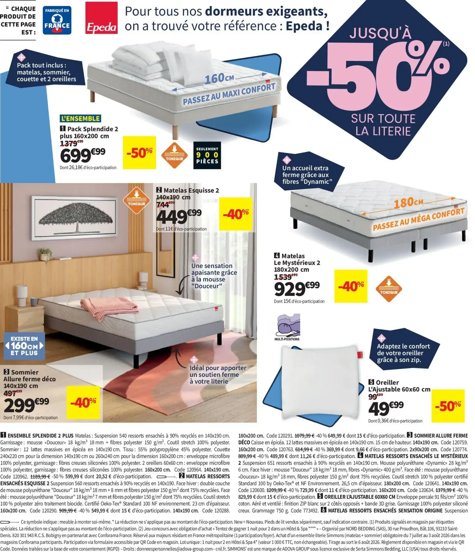 Conforama - Dormez Confo: La Grande Literie du 7 juillet au 3 août 2026 - Catalogue page 6