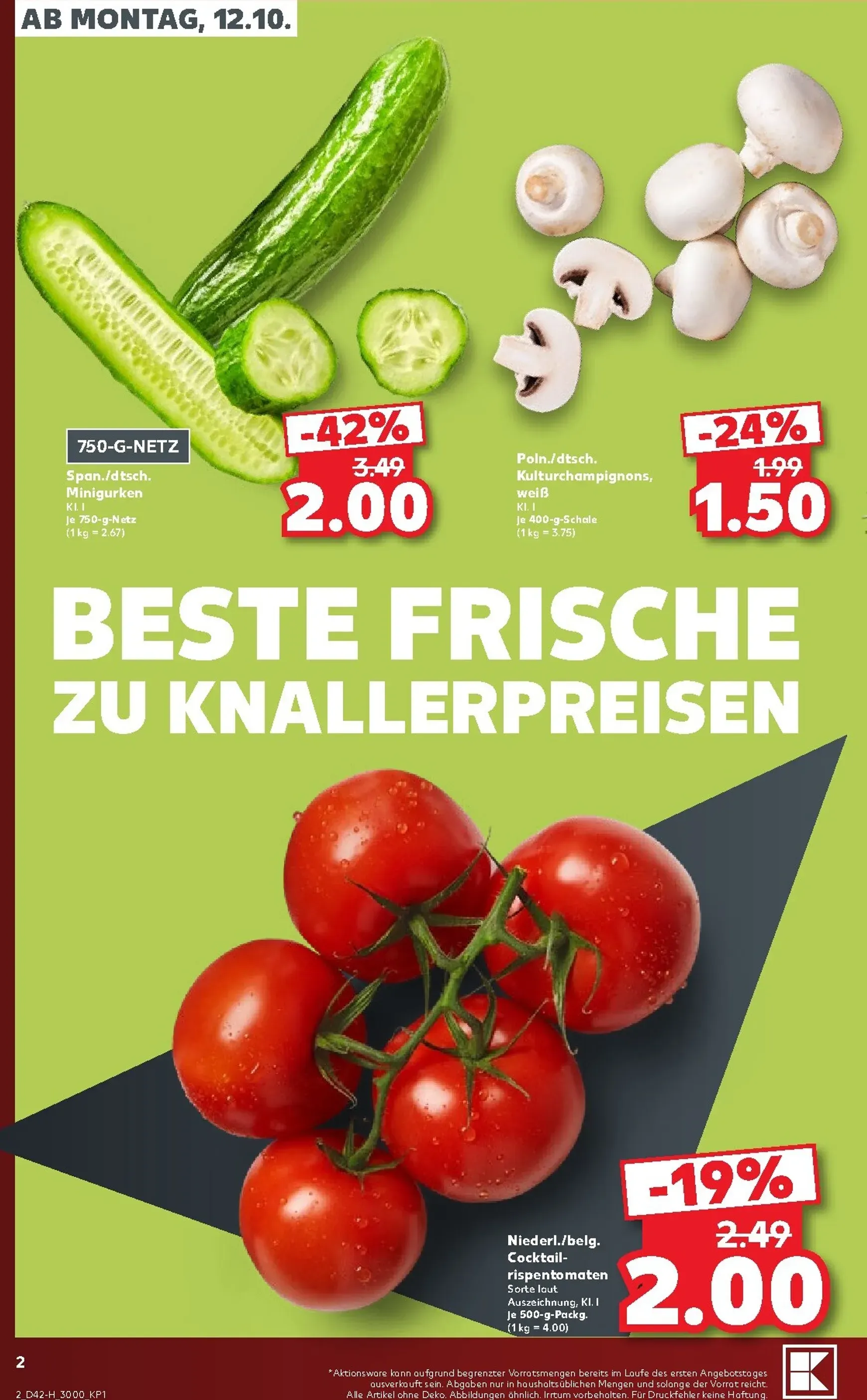 Kaufland - Neckarsulm Prospekt nächste Woche – von Montag 12.10.2026 bis Samstag 17.10.2026 von 12. Oktober bis 17. Oktober 2026 - Prospekt seite 2