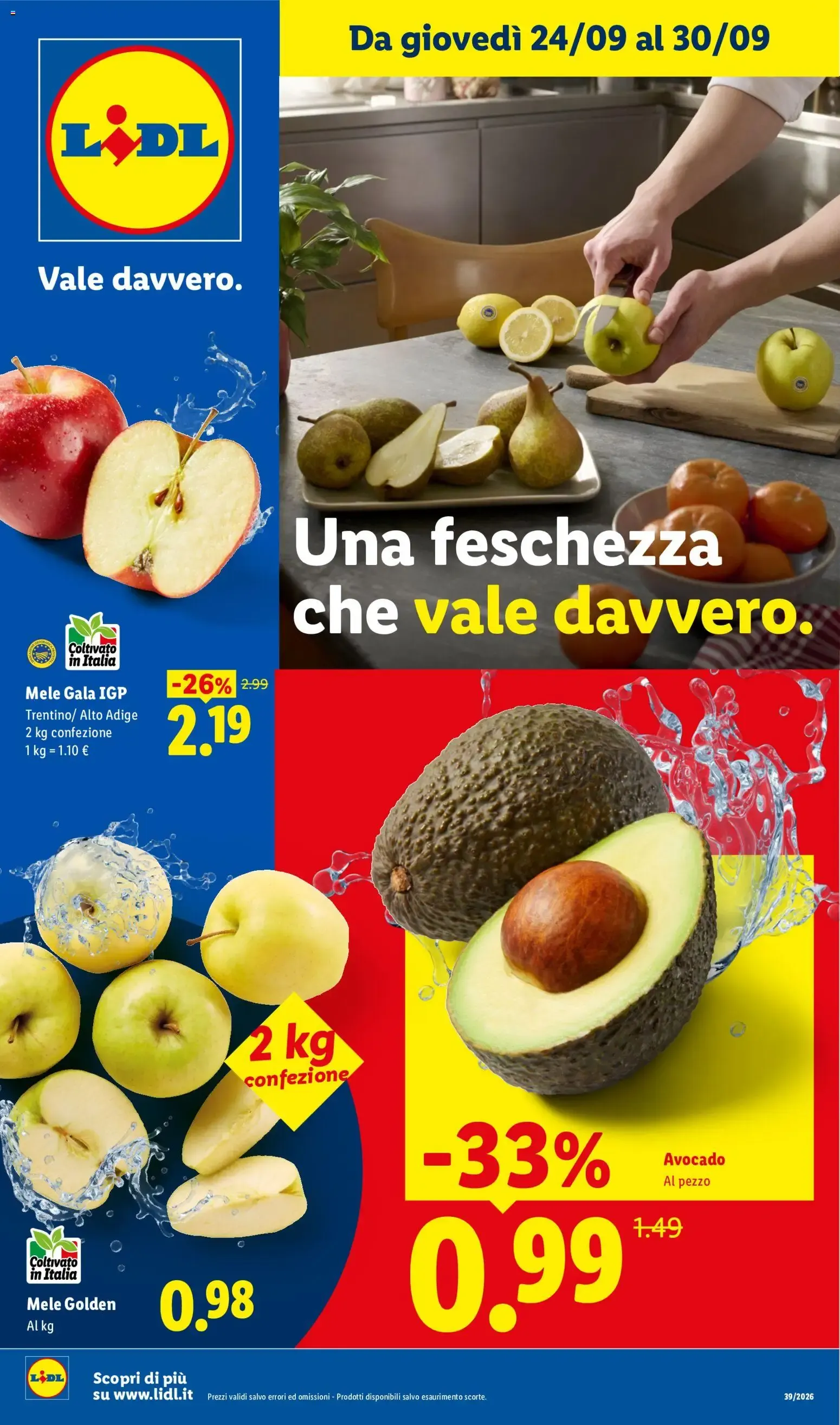 Lidl: Offerte frutta e verdura da 24 settembre a 30 settembre di 2026 - Pagina del volantino 1