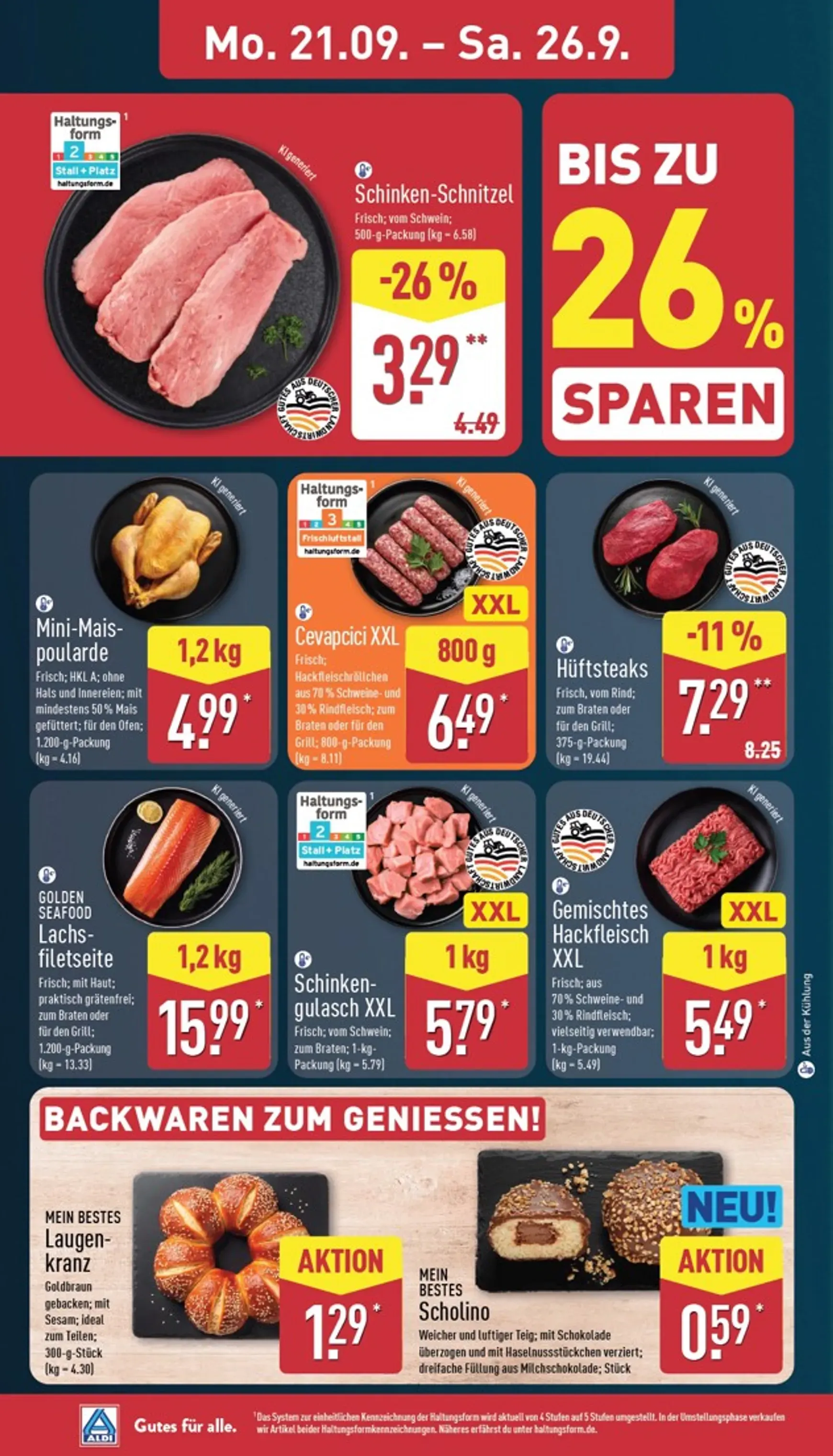 Gutes für alle. Zum ALDI Preis. von 21. September bis 26. September 2026 - Prospekt seite 4