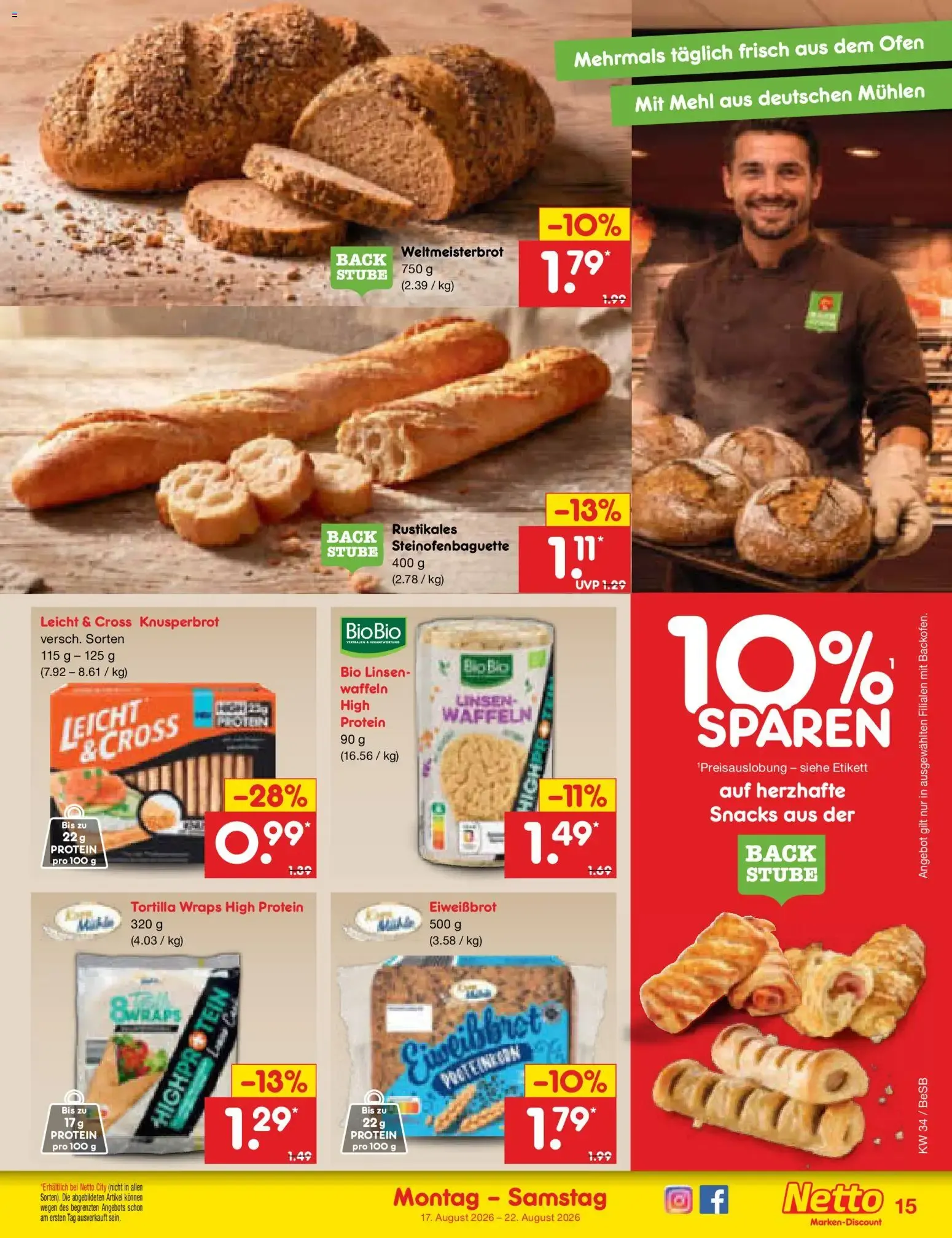Netto Marken-Discount Prospekt (ab 17.08.2026) » Angebote von 17. August bis 22. August 2026 - Prospekt seite 21