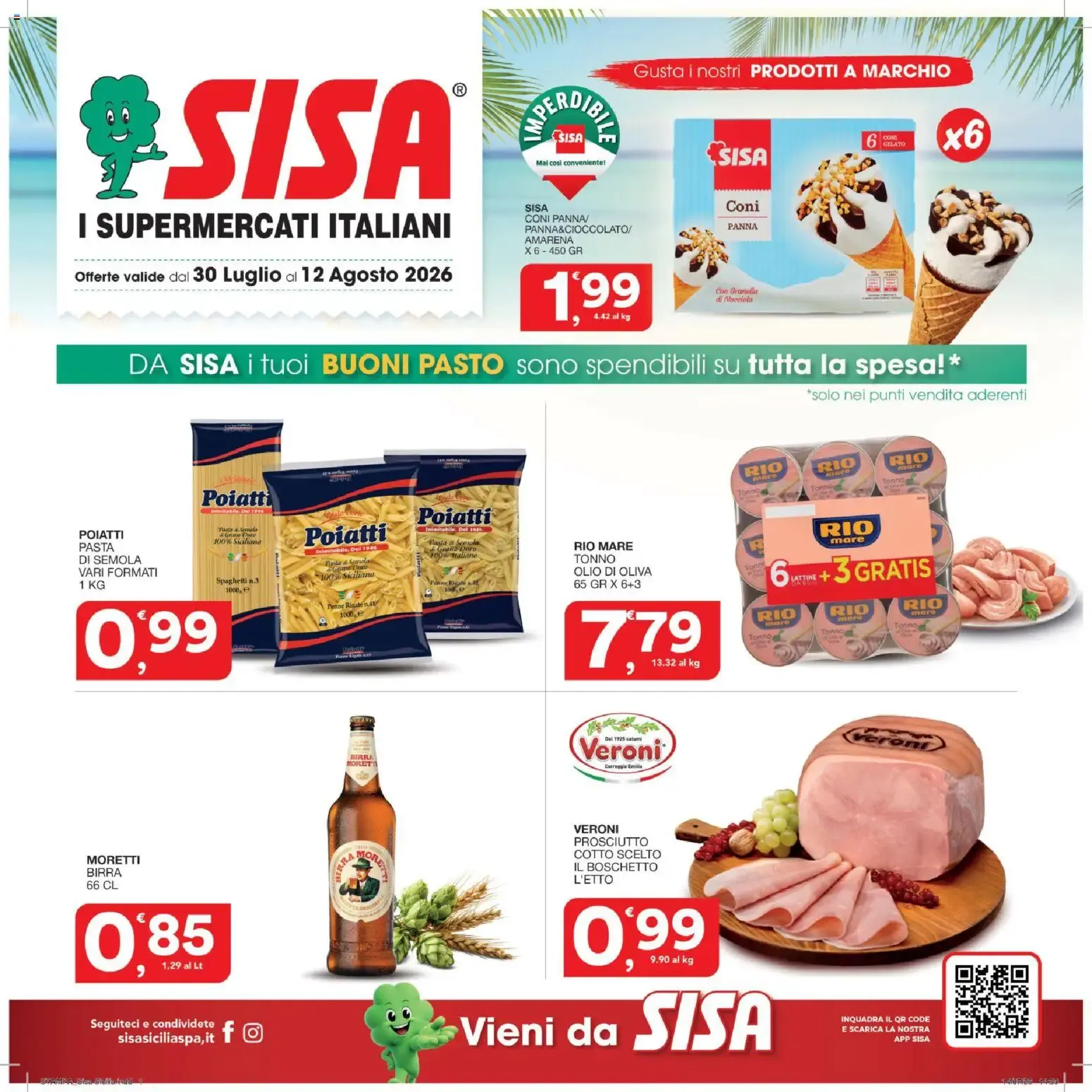 Nuovo SISA volantino dal 30/07/2026 > offerte anteprima 🛍️ da 30 luglio a 12 agosto di 2026 - Pagina del volantino 1