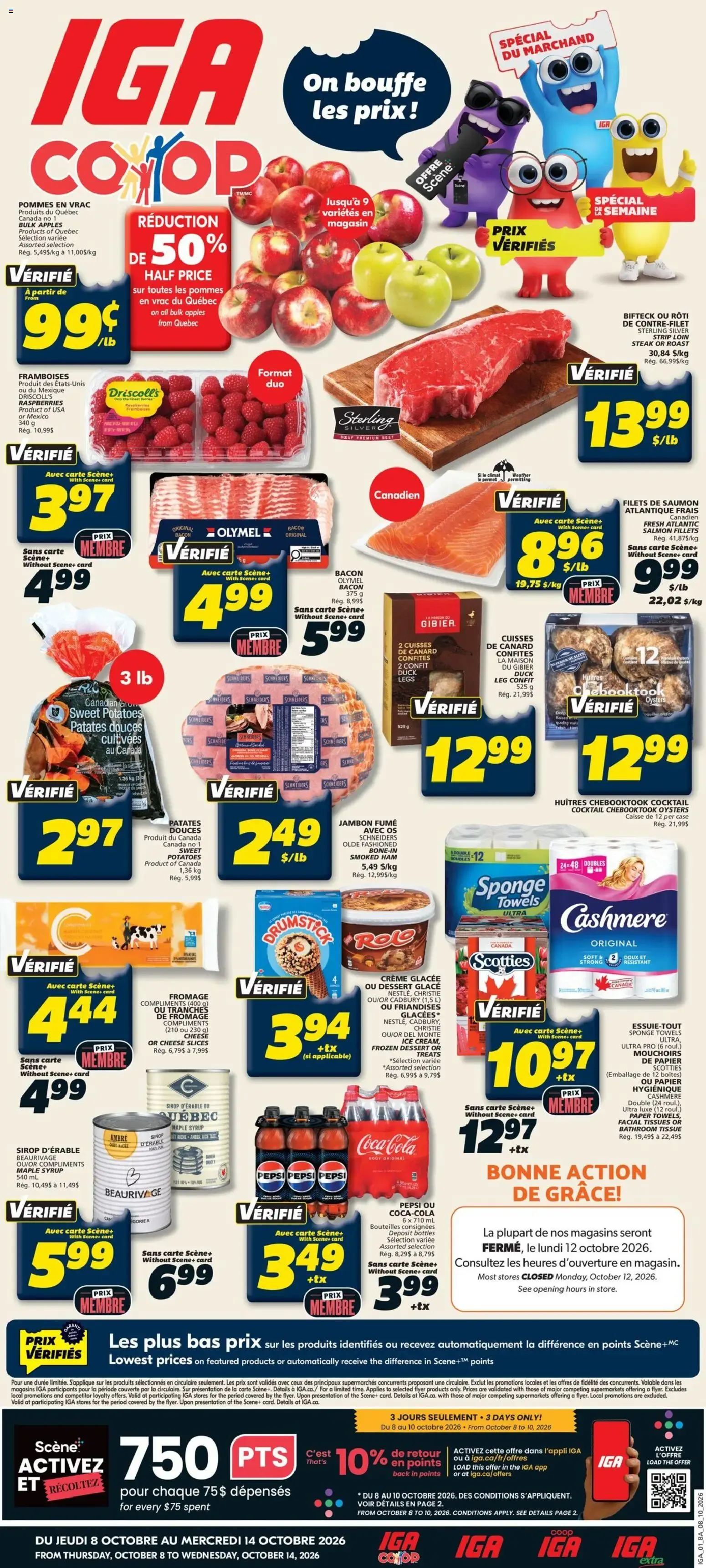 IGA weekly flyer / circulaire from Oct 8, 2026 > weekly specials & deals from October 8 to October 14 2026 - flyer page 1