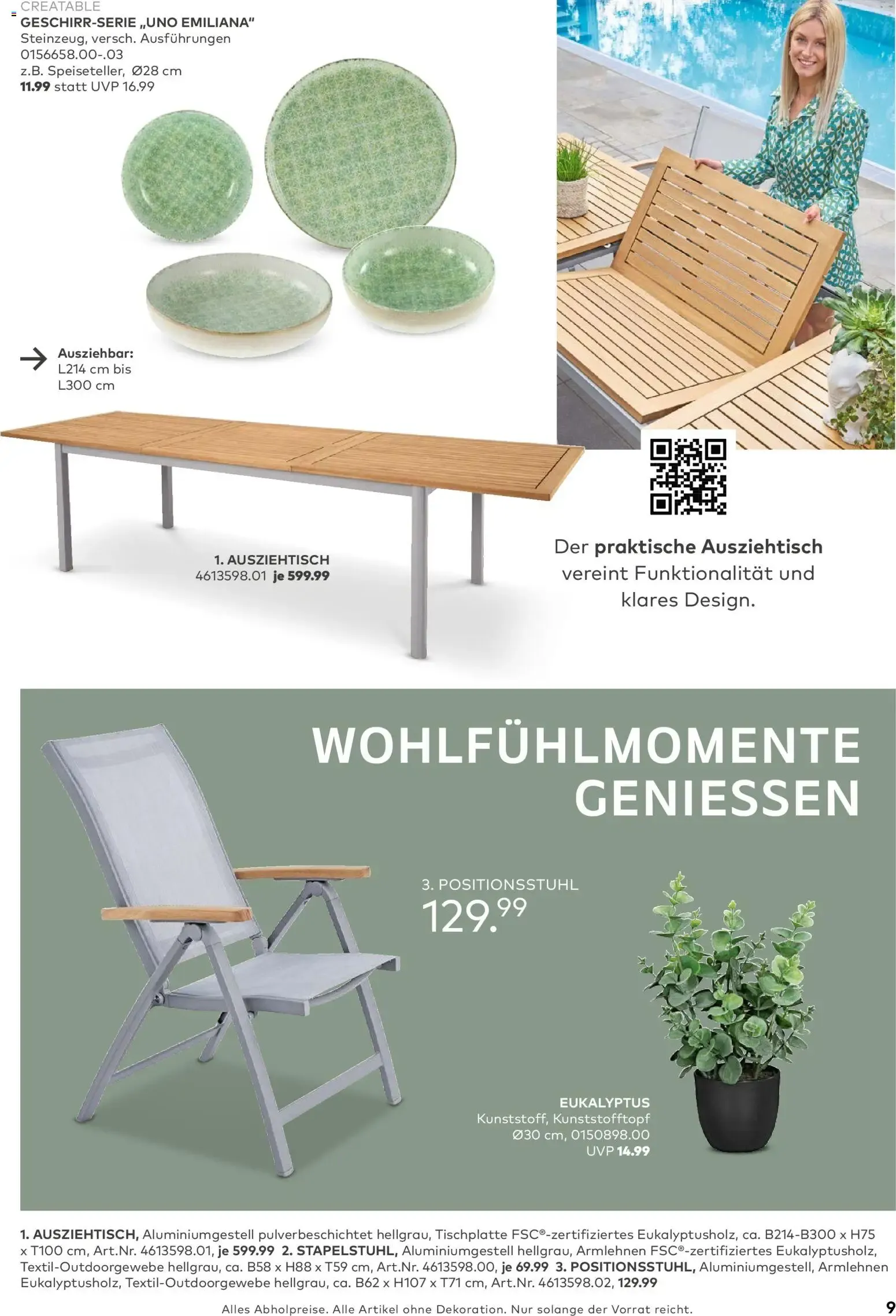 Porta! Gartenmöbel Katalog (ab 01.03.2026) zum Blättern von 1. März bis 31. August 2026 - Prospekt seite 9