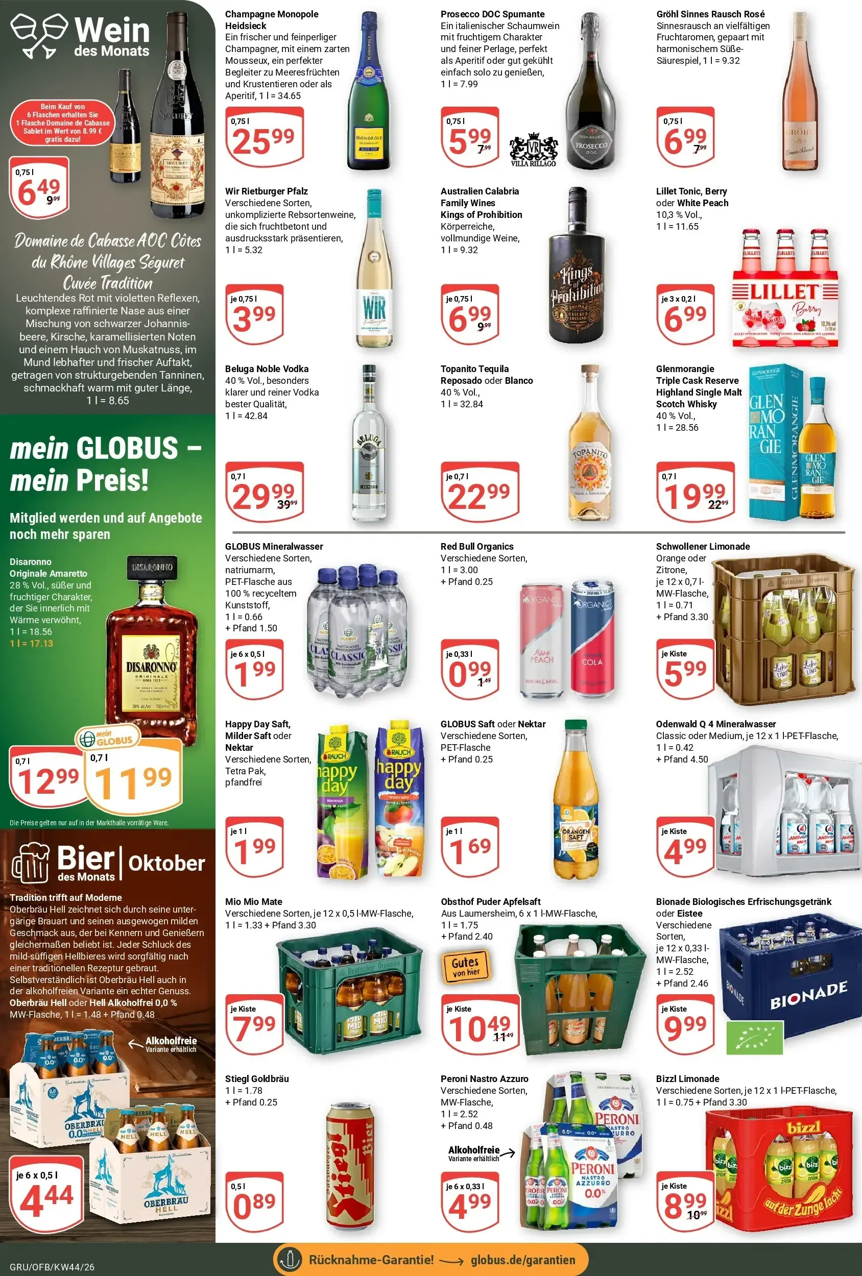 Globus - Grünstadt Prospekt – von Montag 26.10.2026 bis Samstag 31.10.2026 von 26. Oktober bis 31. Oktober 2026 - Prospekt seite 19
