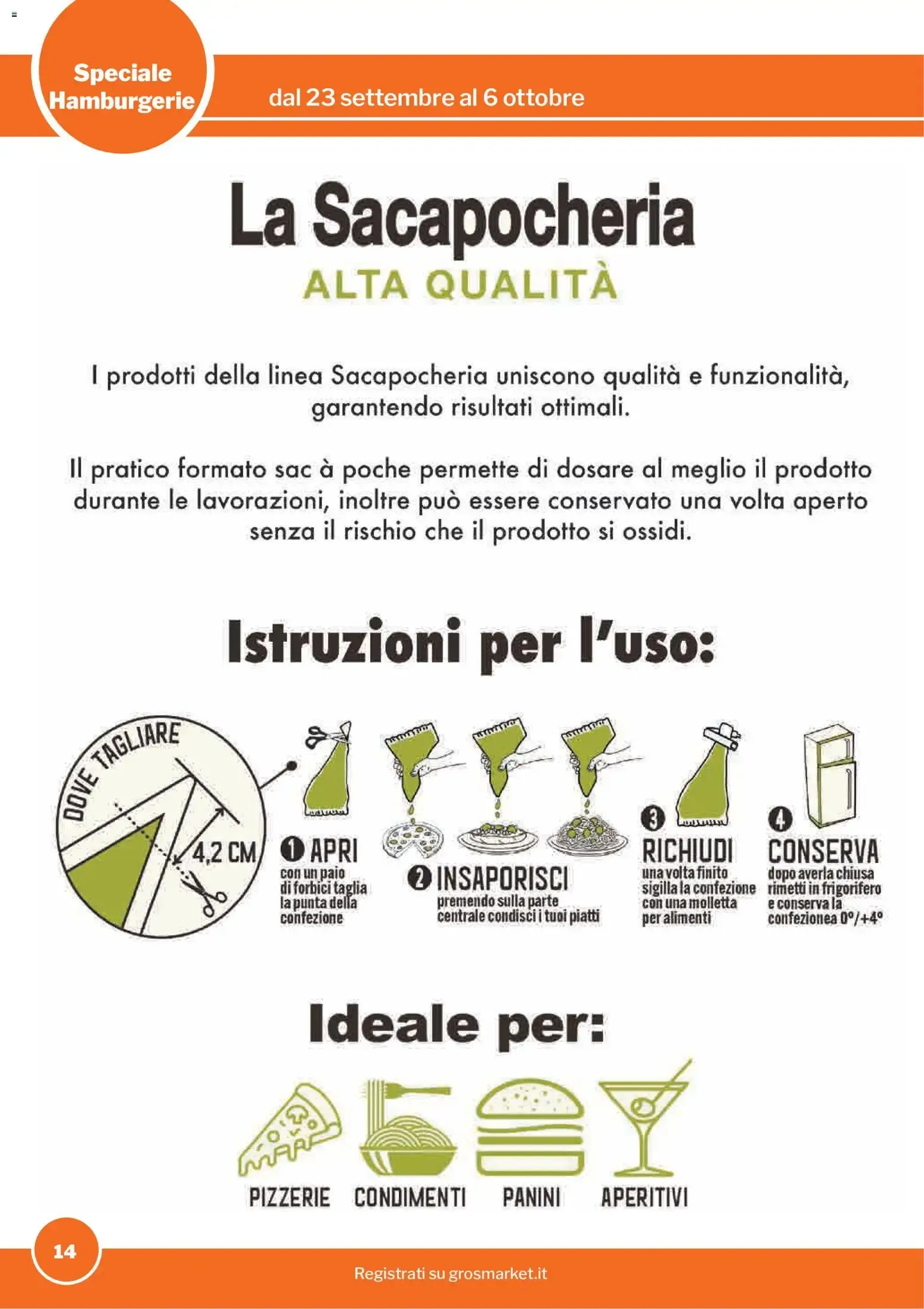 Nuovo Sogegross volantino Hamburgerie dal 23/09/2026 > offerte anteprima 🛍️ da 23 settembre a 6 ottobre di 2026 - Pagina del volantino 14