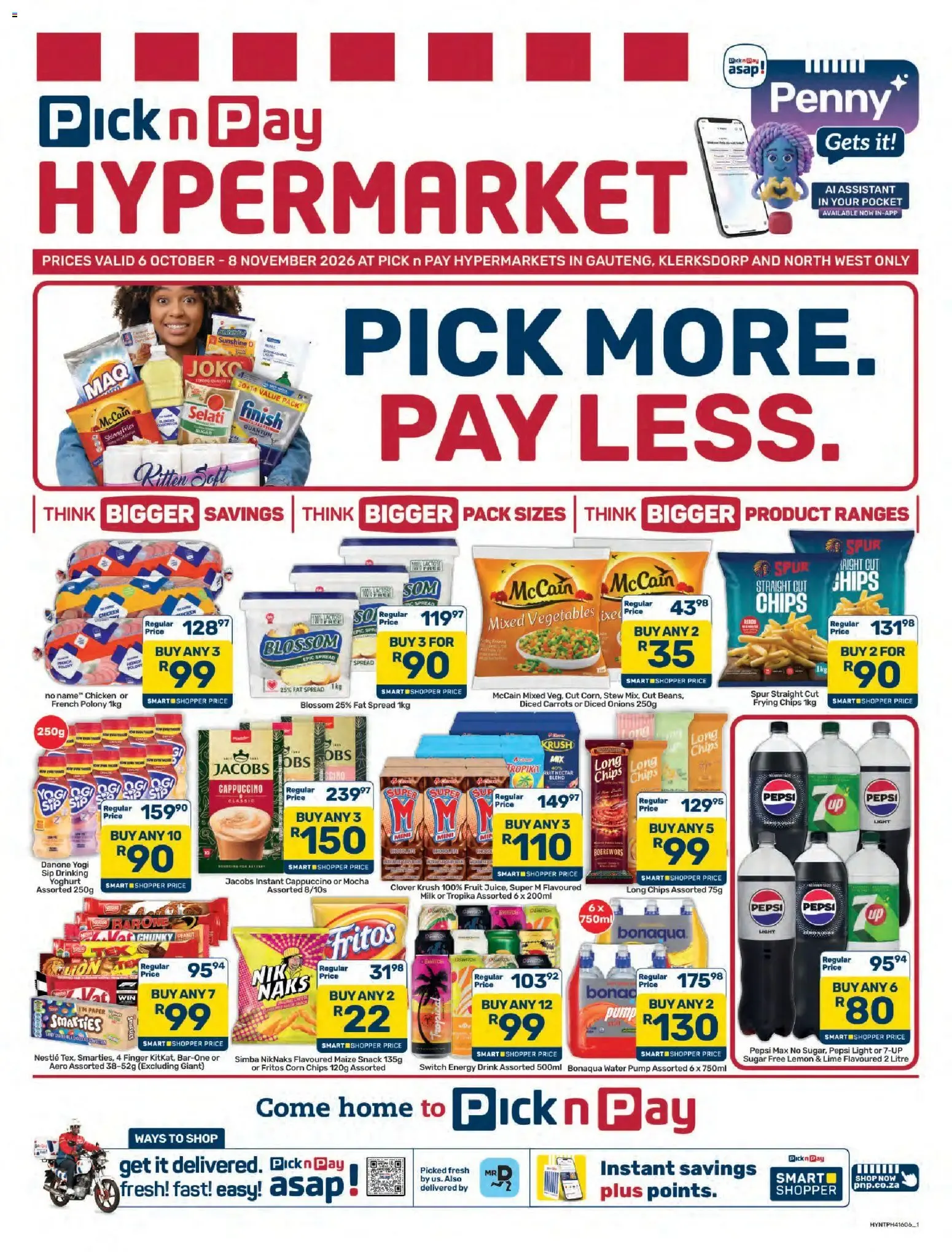 Pick n Pay Hypermarket Pay Less Inland Provinces - Specials (06/10/2026 - 08/11/2026) Online from 6 October to 8 November 2026 - Catalogue Page 1