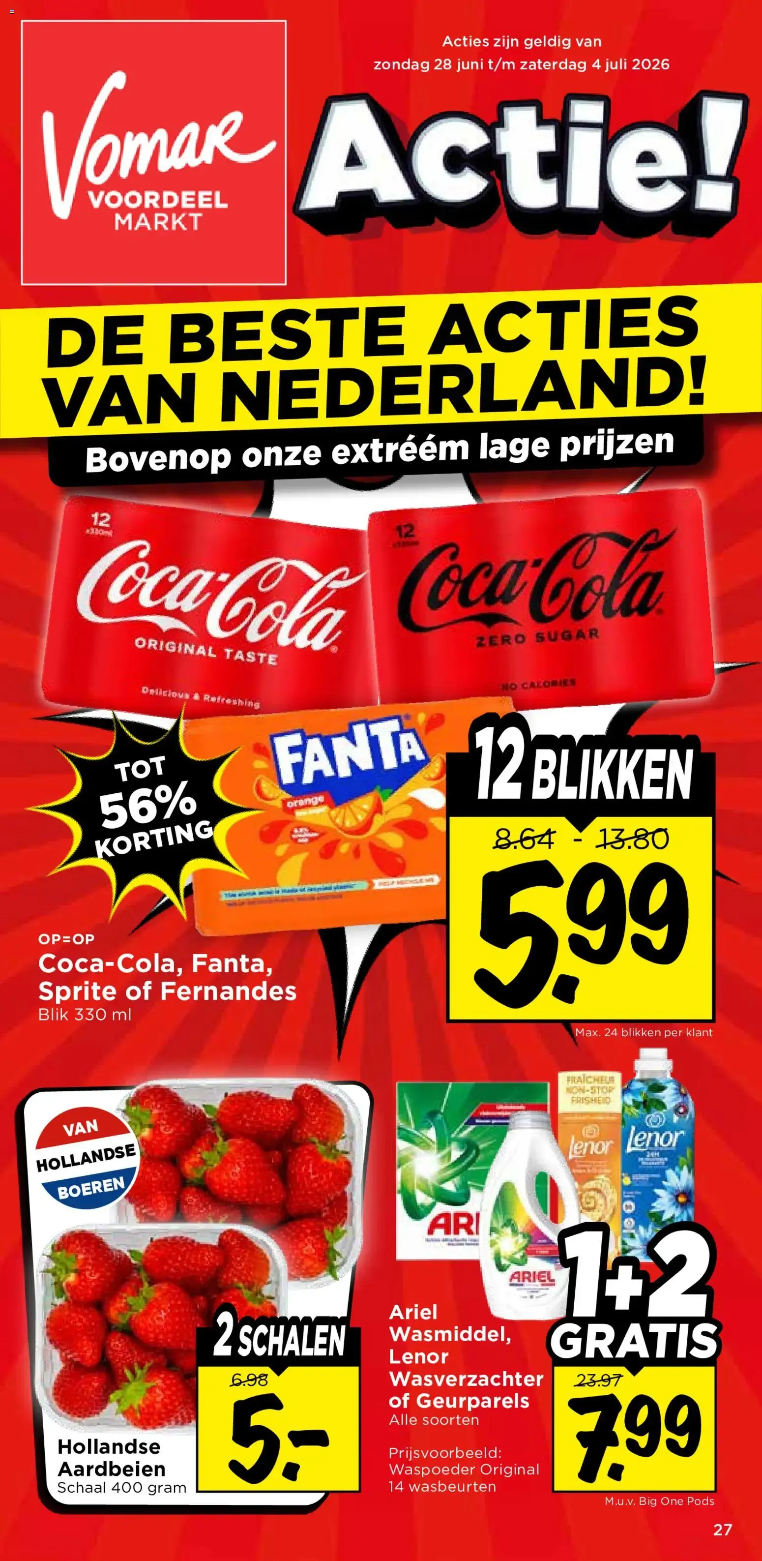 Vomar folder vanaf 28-06-2026 // volgende, deze week van 28 juni tot 4 juli 2026 - Folder pagina 1