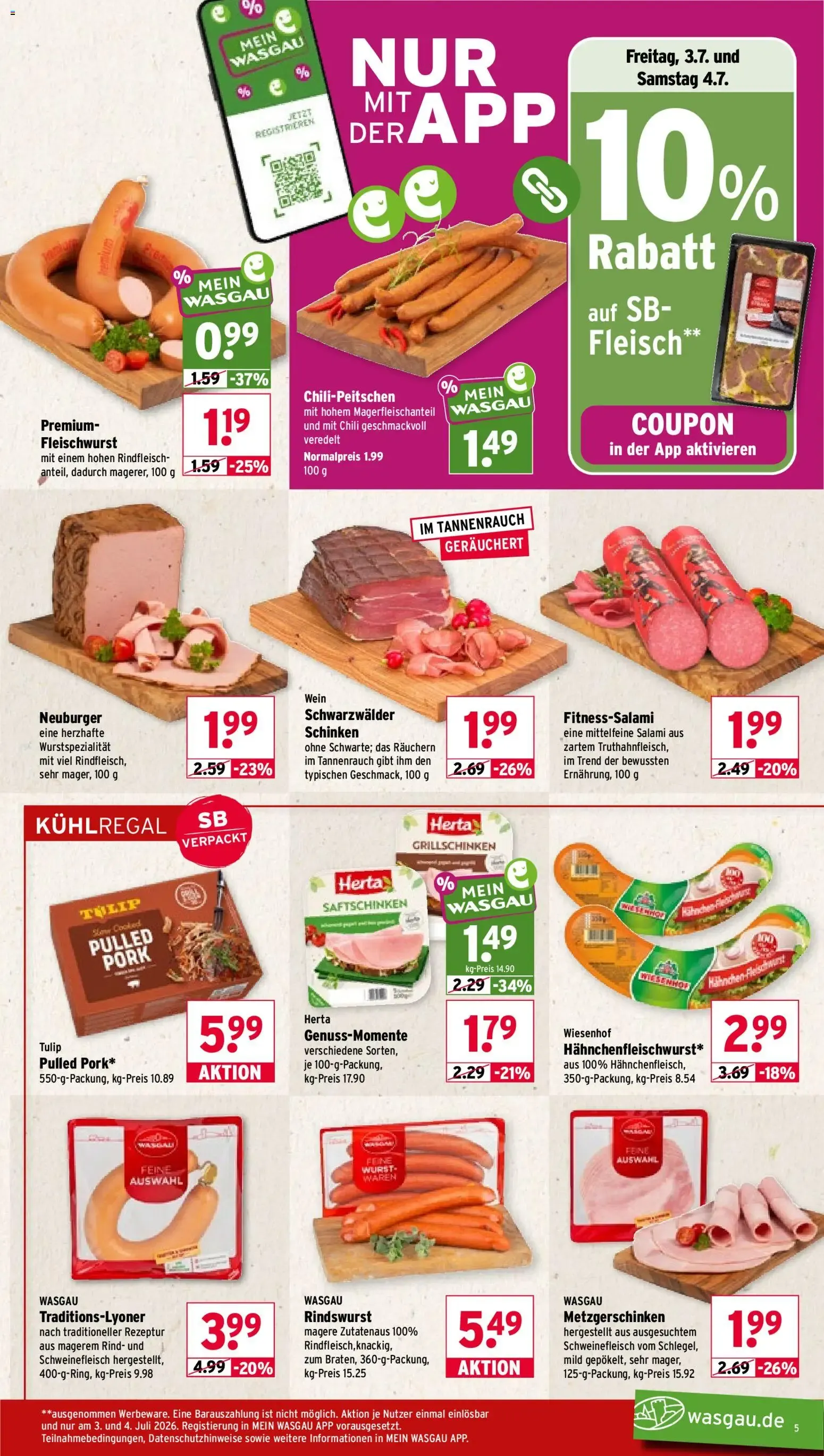 Wasgau Prospekt (ab 29.06.2026) zum Blättern von 29. Juni bis 4. Juli 2026 - Prospekt seite 5