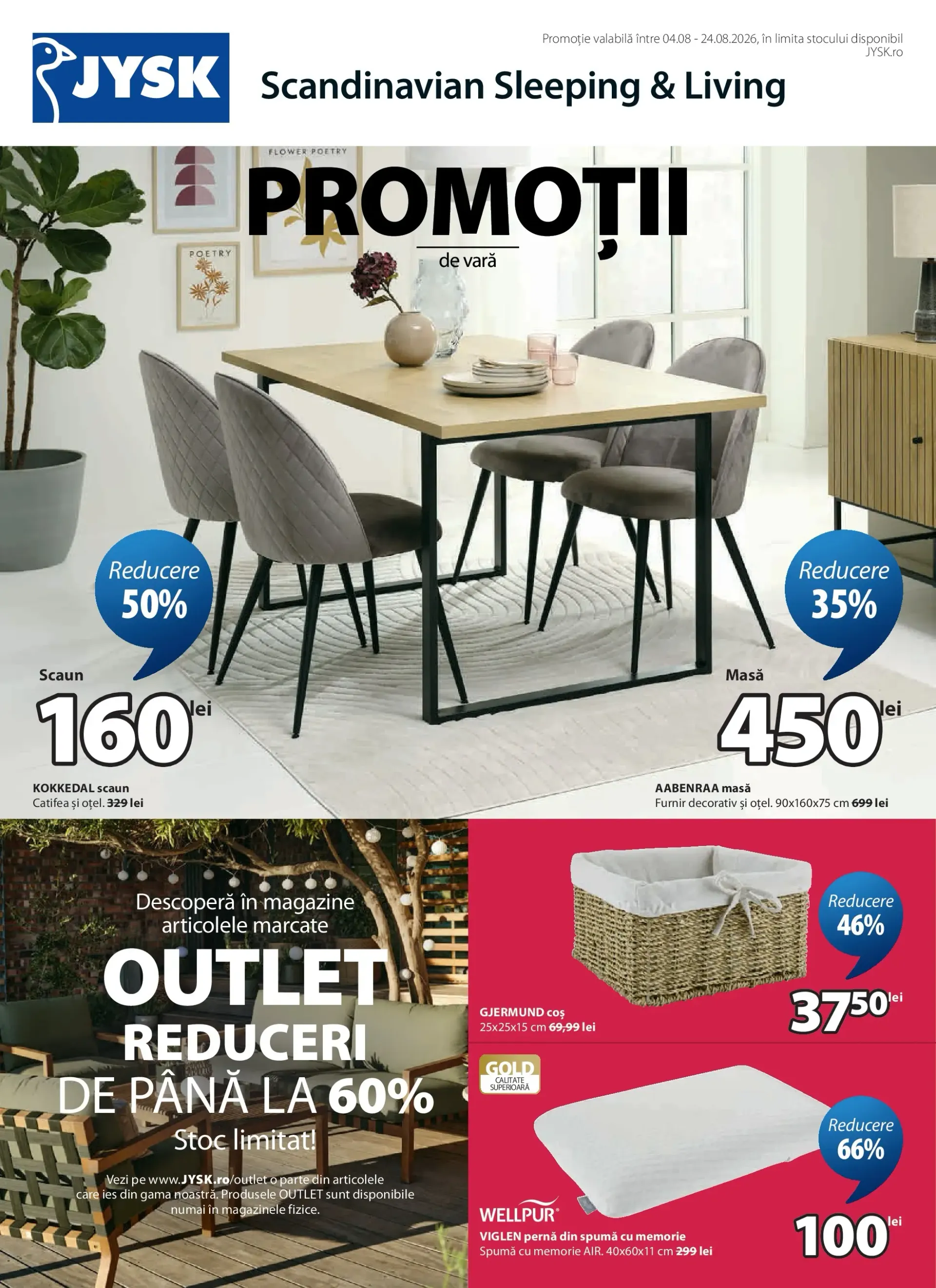 Catalog JYSK - PROMOȚII de vară de la 4 august până la 24 august 2026 - Revista Pagina 1
