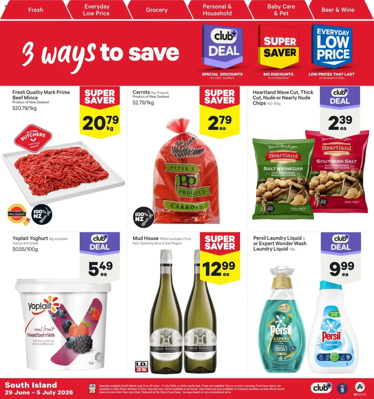 New World South Island Specials from 29 June to 5 July 2026 - Catalogue Page 1