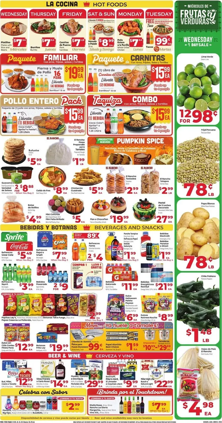 Weekly promotion Current El Rancho leaflet valid from Wednesday 10/21/2026 to Tuesday 10/27/2026 spanning from October 21 to October 27 2026 - Page 3 for Catalogue 365
