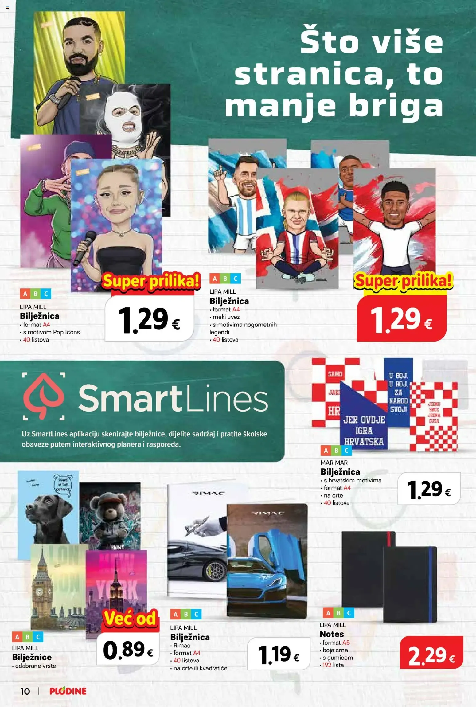 Katalog Plodine: Spremni za školu, uz velike uštede! od 13. kolovoza do 23. rujna 2026. - Pregled Stranica 10
