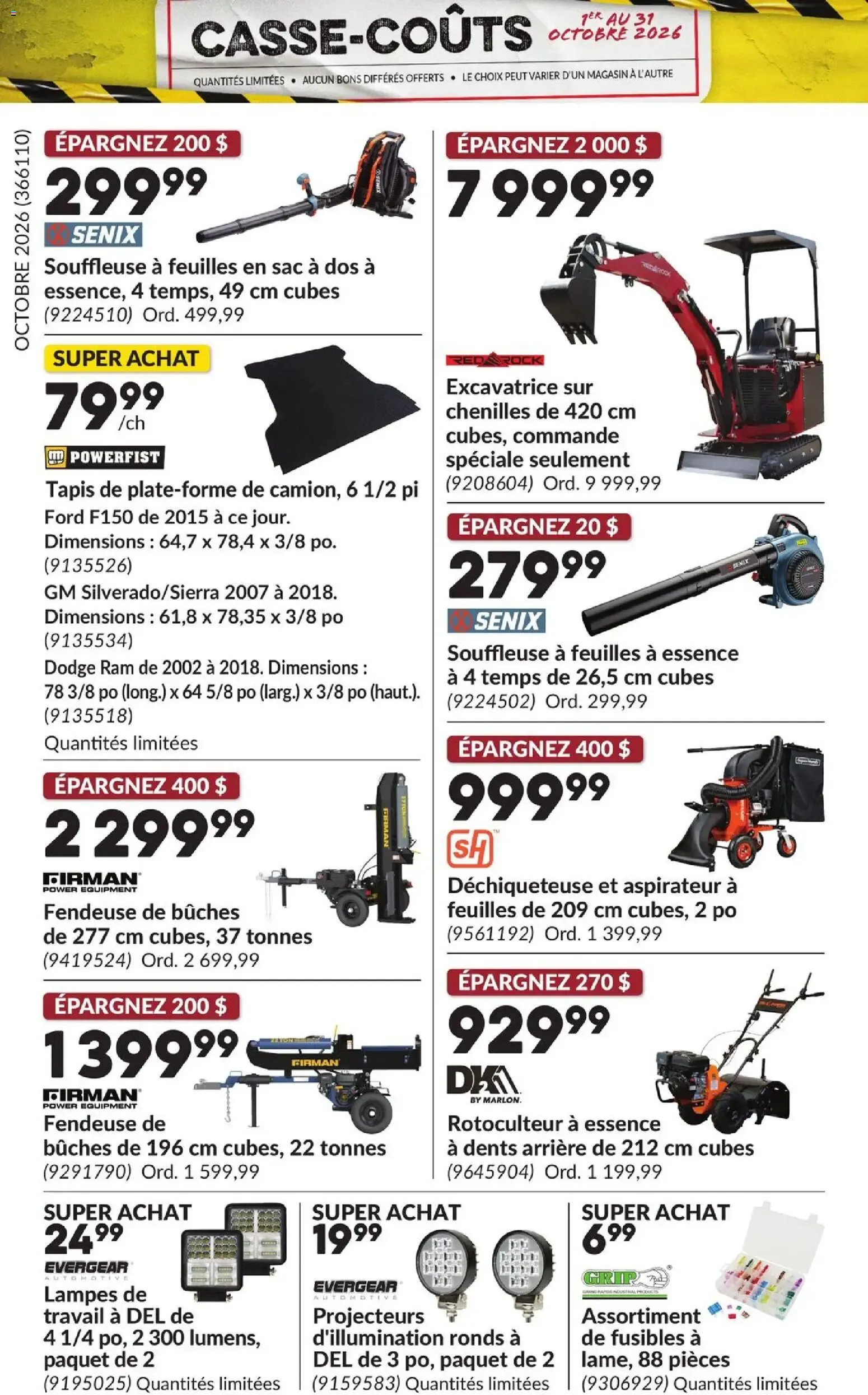 Princess Auto circulaire - Casse-Coûts from Oct 1, 2026 > weekly specials & deals from October 1 to October 31 2026 - flyer page 12