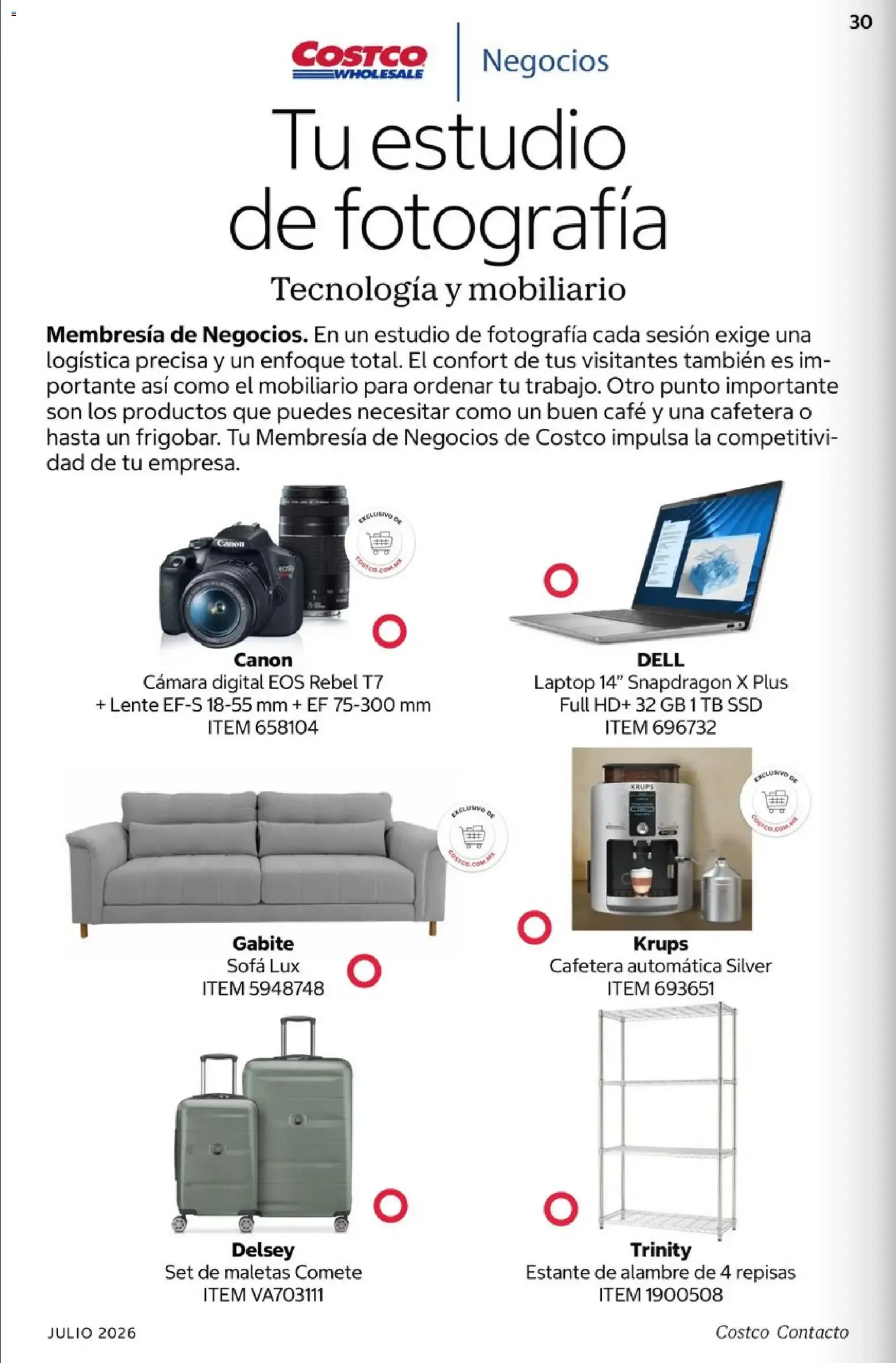 Catálogo de Revista digital Contacto Costco: 50 años 1 de julio al 31 de julio 2026 - Pagina 30