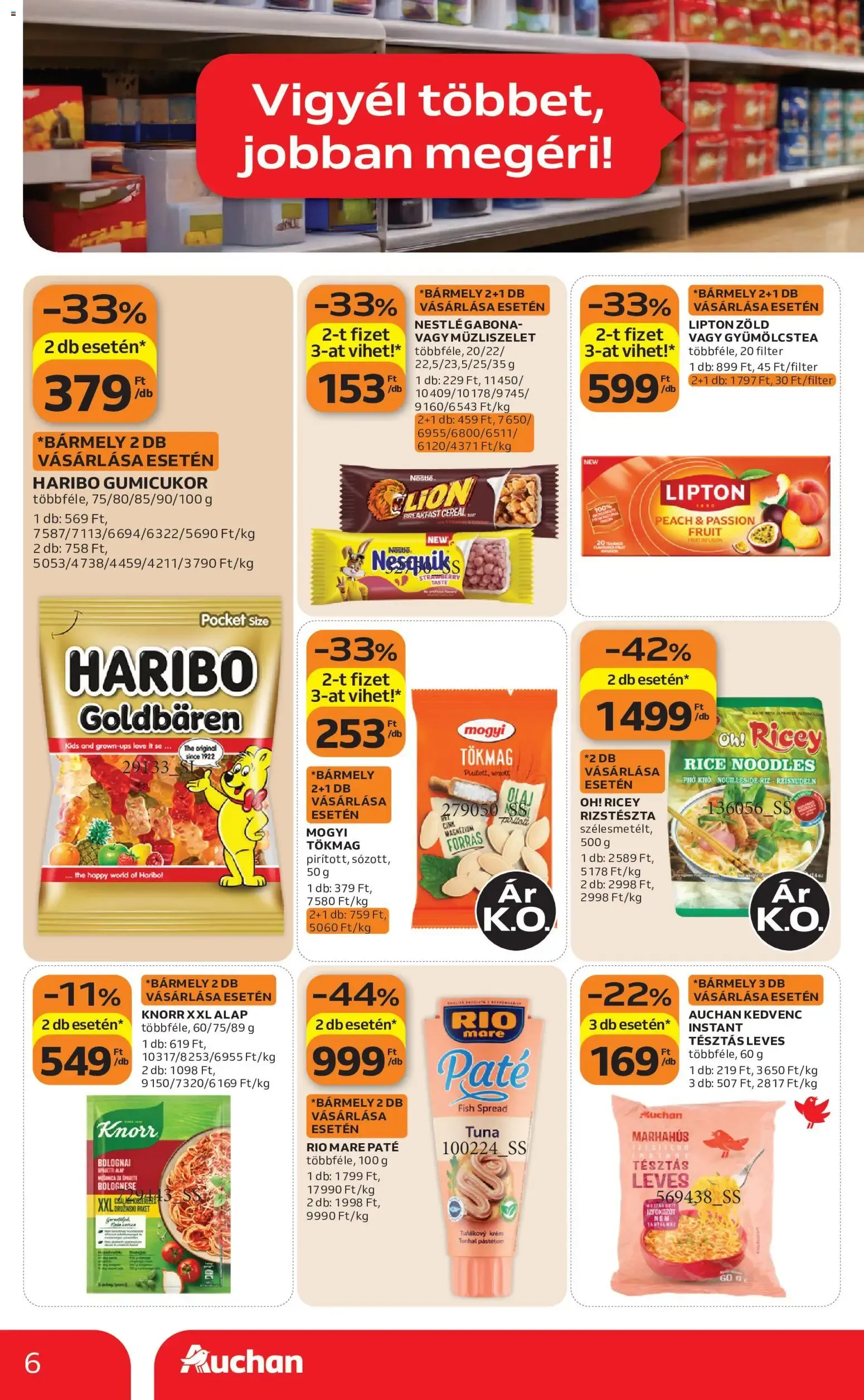 Katalógus Auchan hipermarket: Vigyél többet, jobban megéri! augusztus 6.-tól augusztus 19.-ig 2026. - Oldal 6