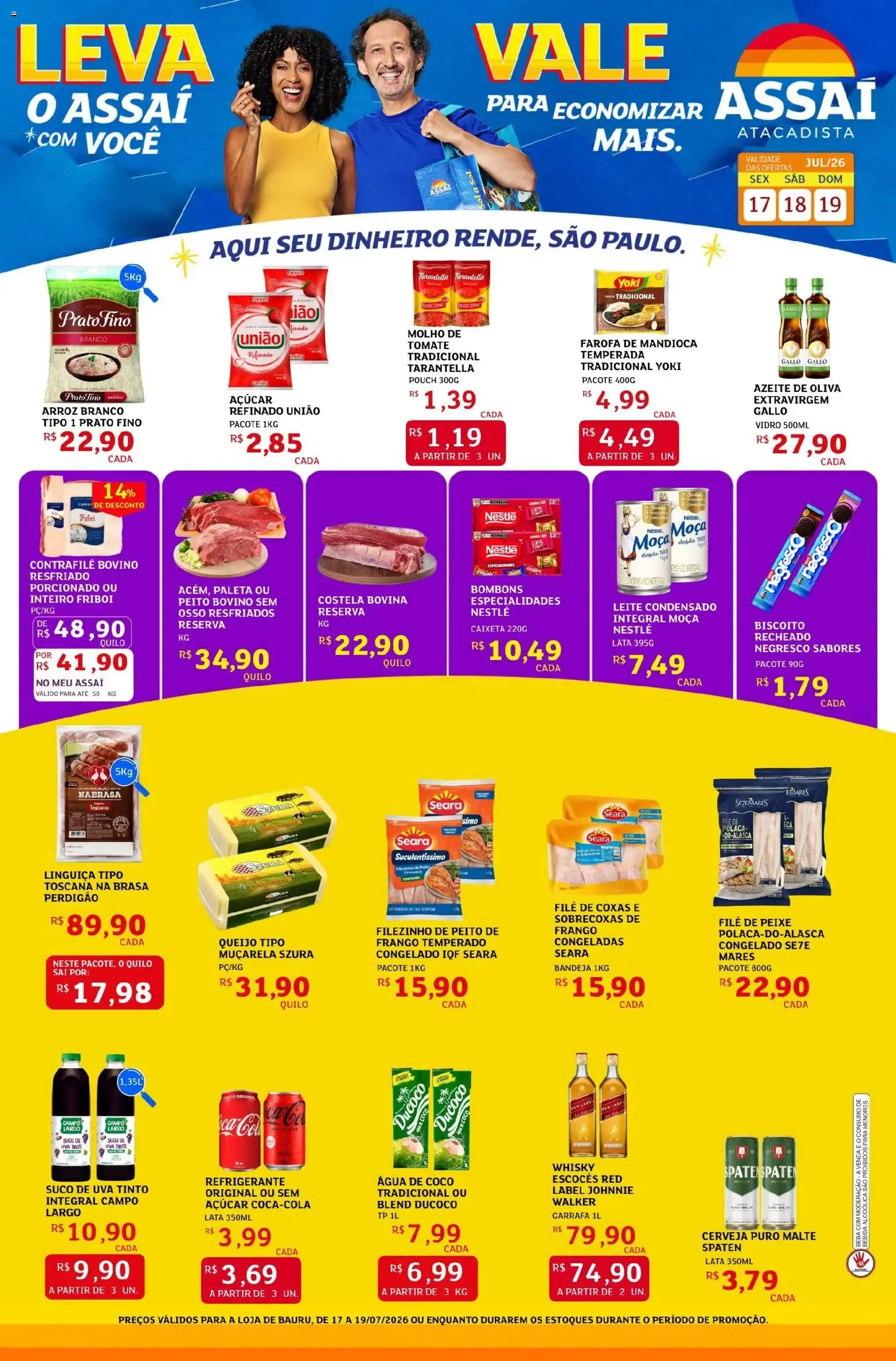 Encarte de Assaí Atacadista ofertas - SP de 17/07/2026 | Promoções Online 17 de julho até 19 de julho 2026 - Pagina 1