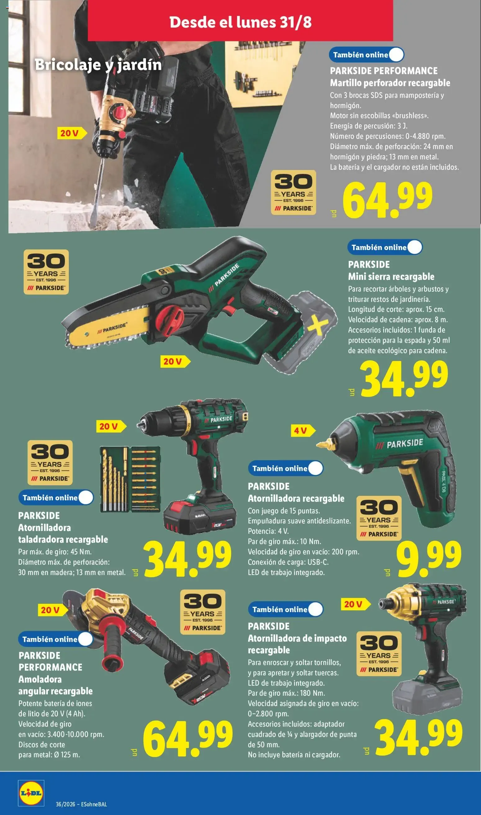 Catálogo de Lidl folleto de bazar del 31/08 | Ofertas 31 de agosto al 6 de septiembre 2026 - Página 8