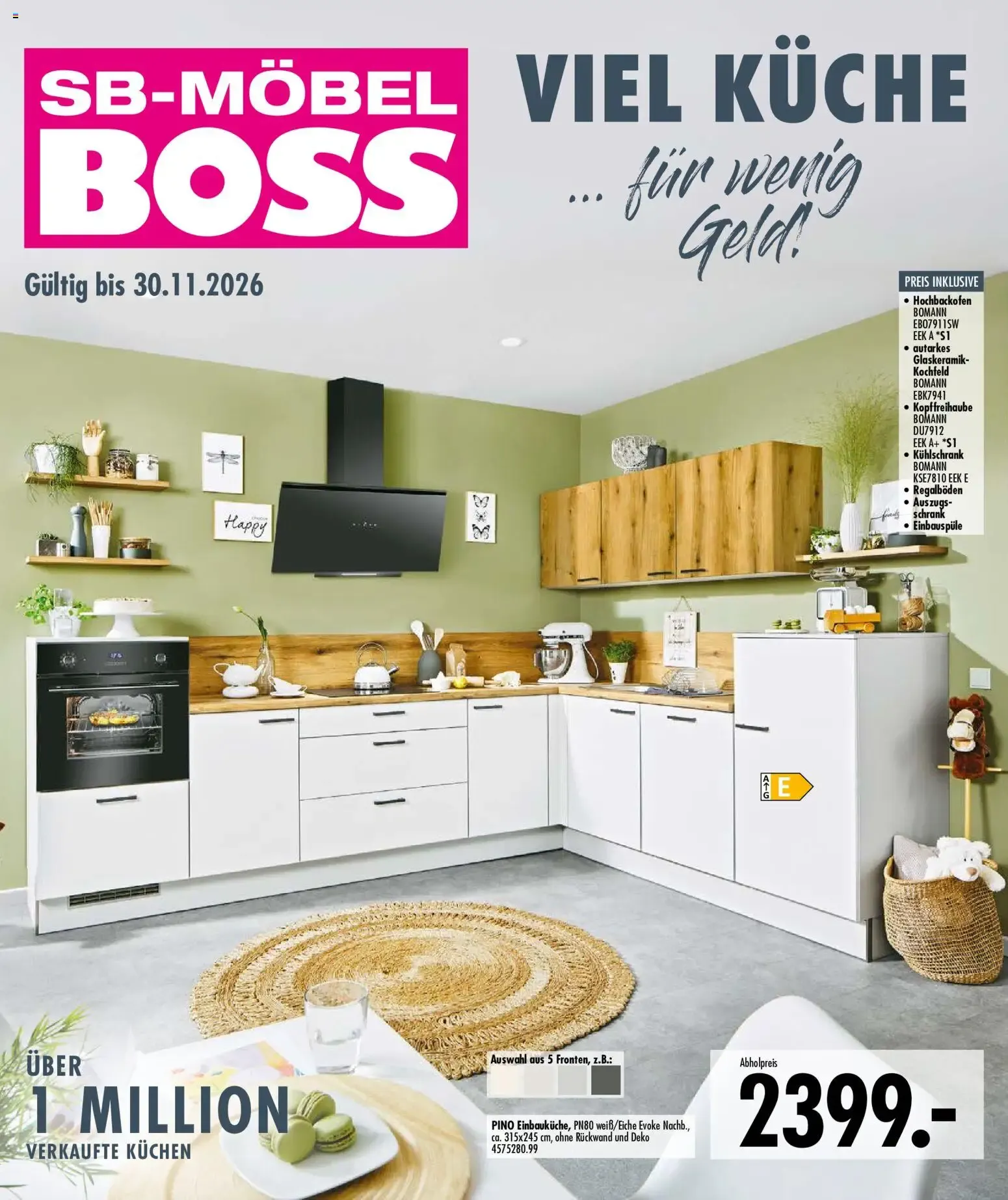 SB Möbel Boss Küchenkatalog 2026 (ab 09.04.2026) zum Blättern von 9. April bis 30. November 2026 - Prospekt seite 1