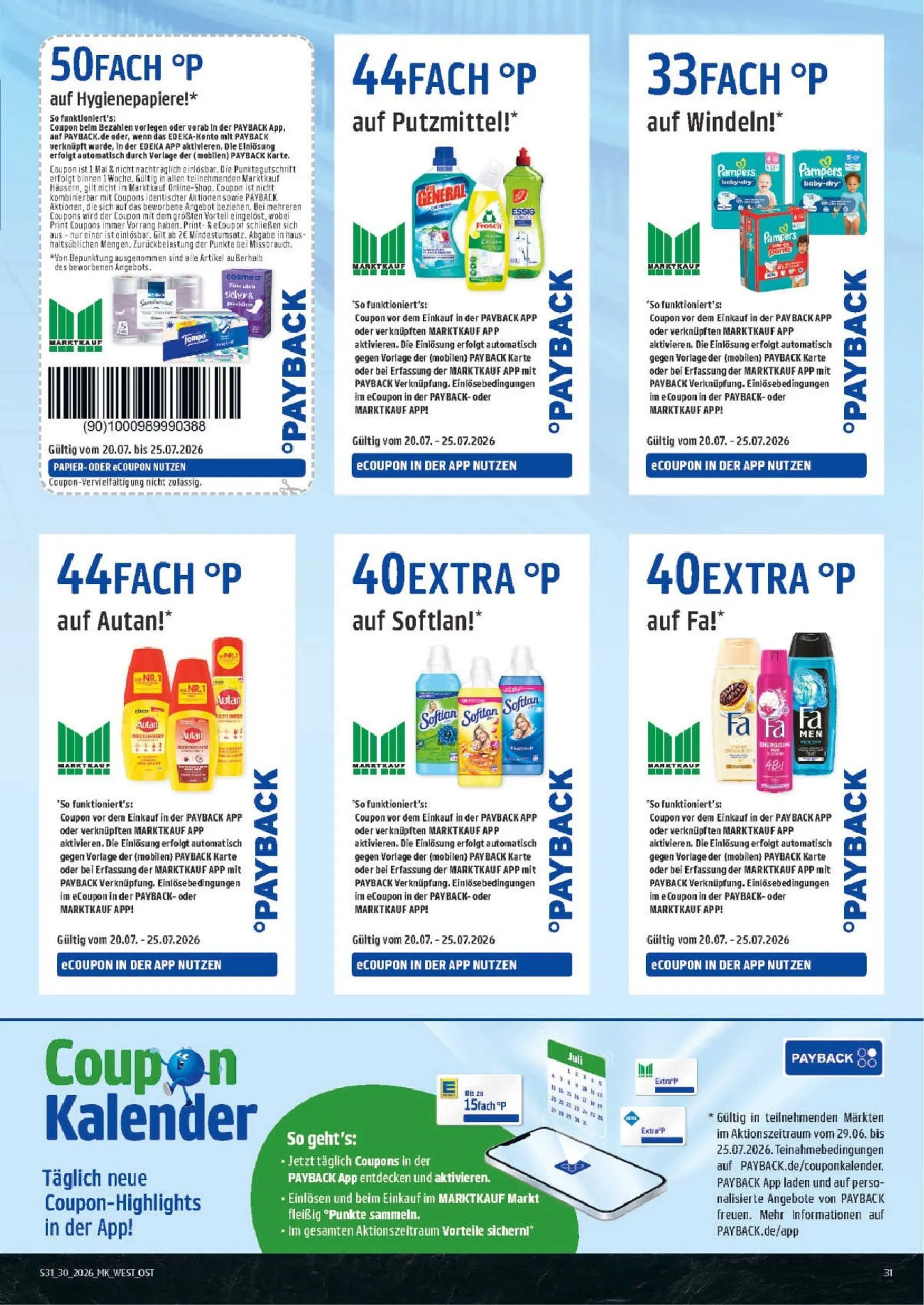 Marktkauf Prospekt – von Montag 20.07.2026 bis Samstag 25.07.2026 von 20. Juli bis 25. Juli 2026 - Prospekt seite 31