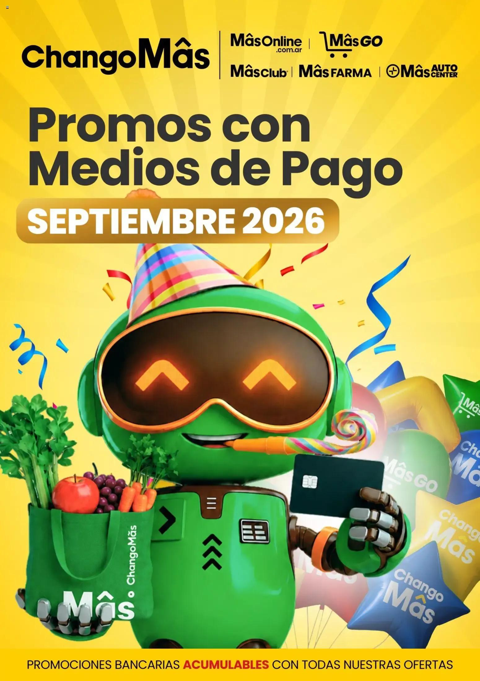 Ofertas de Changomas - Medios de pago || del 01/09/2026 - 30/09/2026 || Catálogo 1 de septiembre al 30 de septiembre 2026 - Página 1 del catálogo