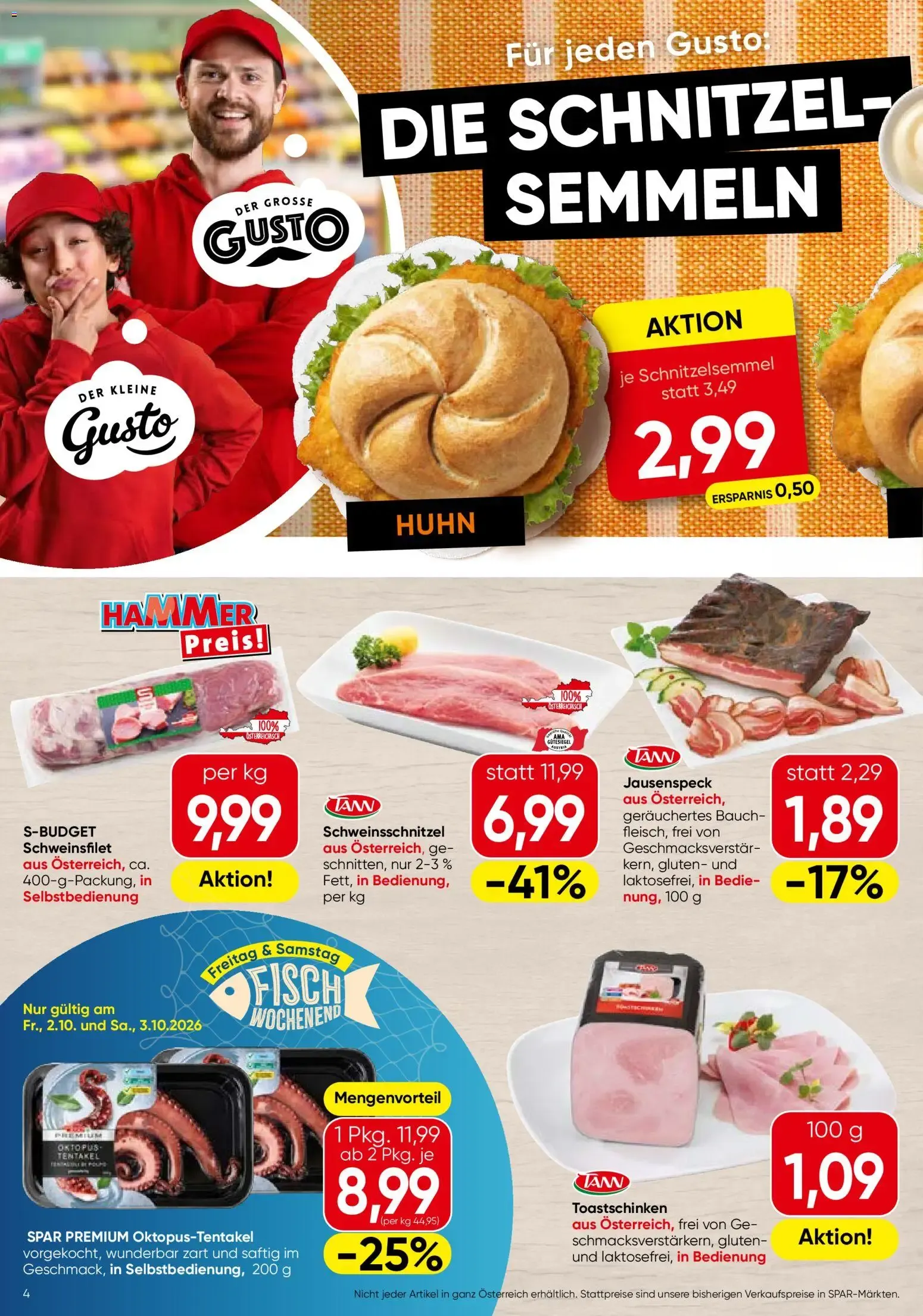 Spar Broschüre (01.10.2026) - Angebote und Prospekt von 1. Oktober bis 7. Oktober 2026 - Flugblätt seite  4