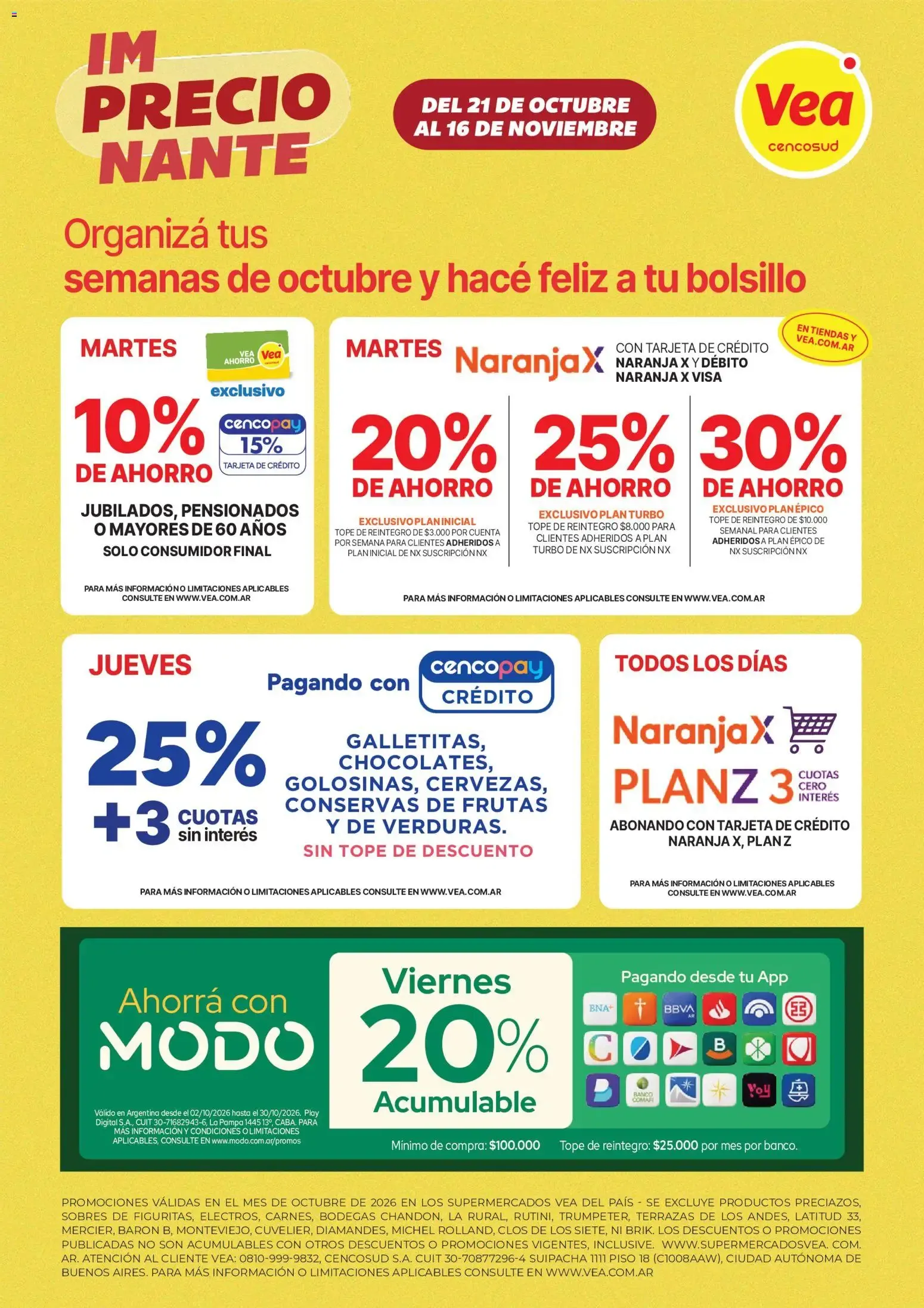 Ofertas de Vea - Folleto imPRECIOnante Córdoba del 21/10/2026 - 16/11/2026 21 de octubre al 16 de noviembre 2026 - Página 14 del catálogo