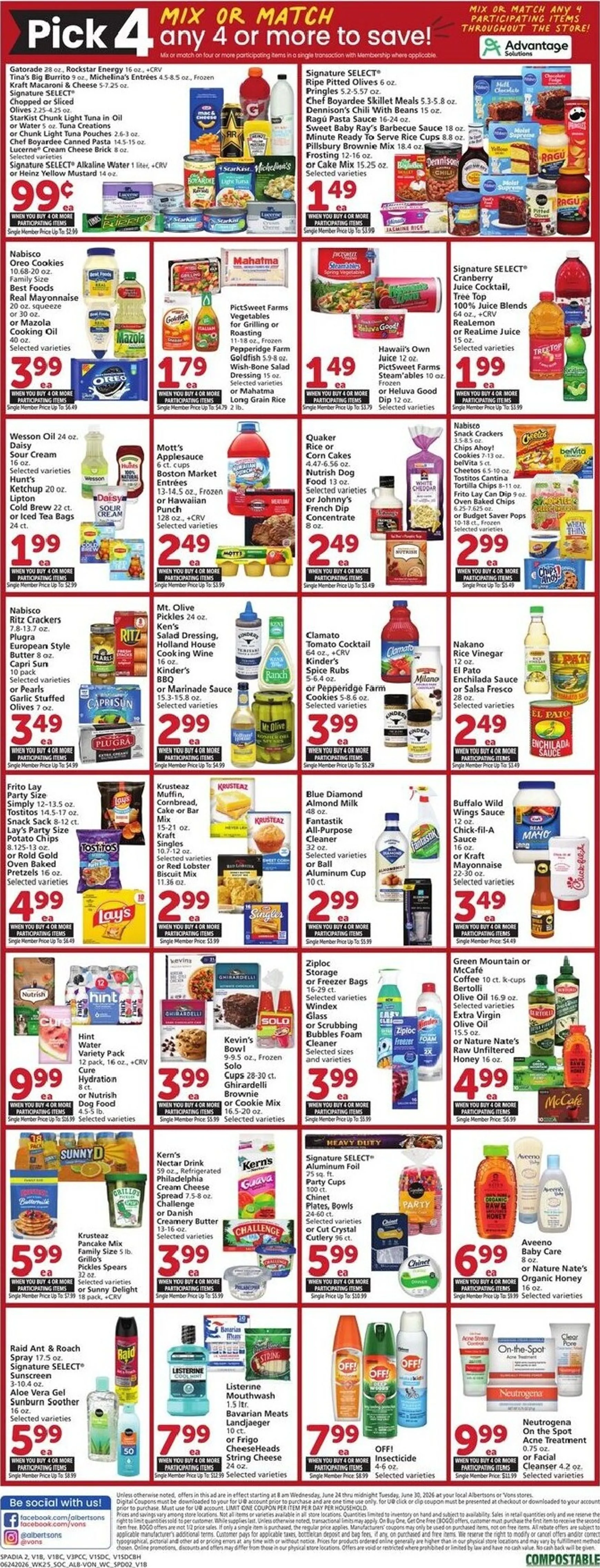Weekly ad Albertsons Vons - Star Spangled Savings from June 24 to June 30 2026 - Page 3