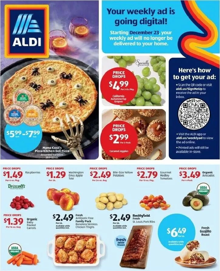Weekly promotion ALDI Digital Weekly Ad spanning from December 23 to October 27 2026 - Page 1 for Catalogue 365