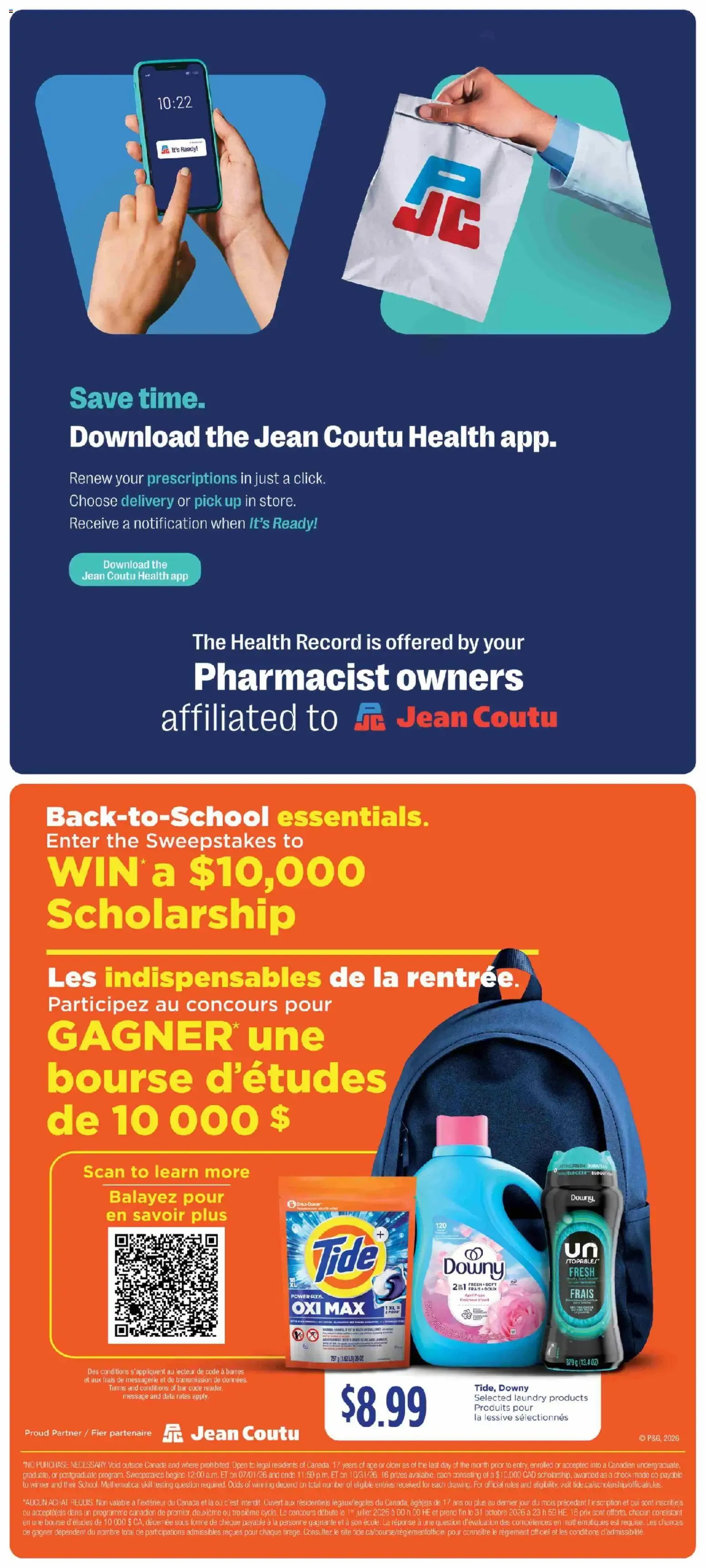 Jean Coutu weekly flyer from Sep 10, 2026 > weekly specials & deals from September 10 to September 16 2026 - flyer page 10