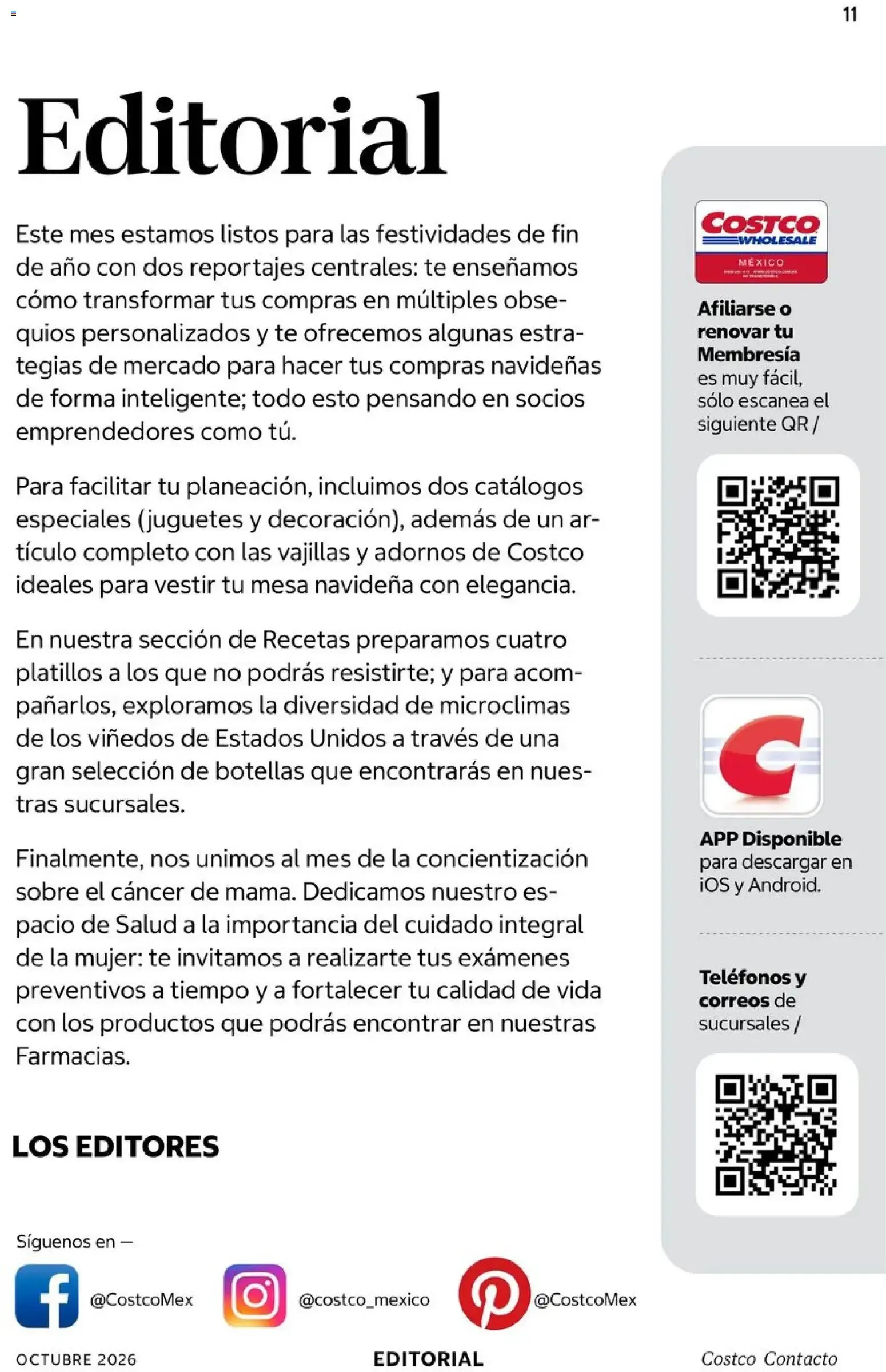 Catálogo de Costco Contacto: Navidad en Costco 1 de octubre al 31 de octubre 2026 - Pagina 11