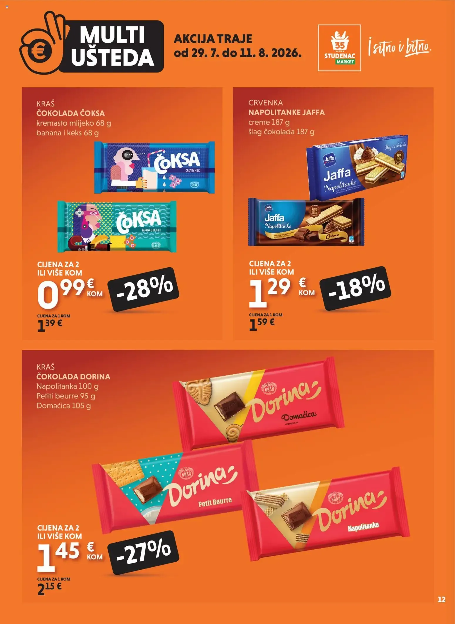 Katalog Multi Ušteda: Uzmi više, plati manje od 29. srpnja do 11. kolovoza 2026. - Pregled Stranica 12