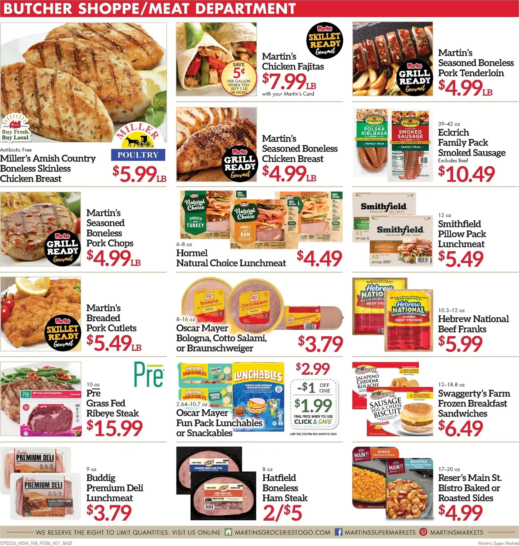 Weekly ad Current Martin's Super Markets leaflet valid from Sunday 07/05/2026 to Saturday 07/11/2026 from July 5 to July 11 2026 - Page 6