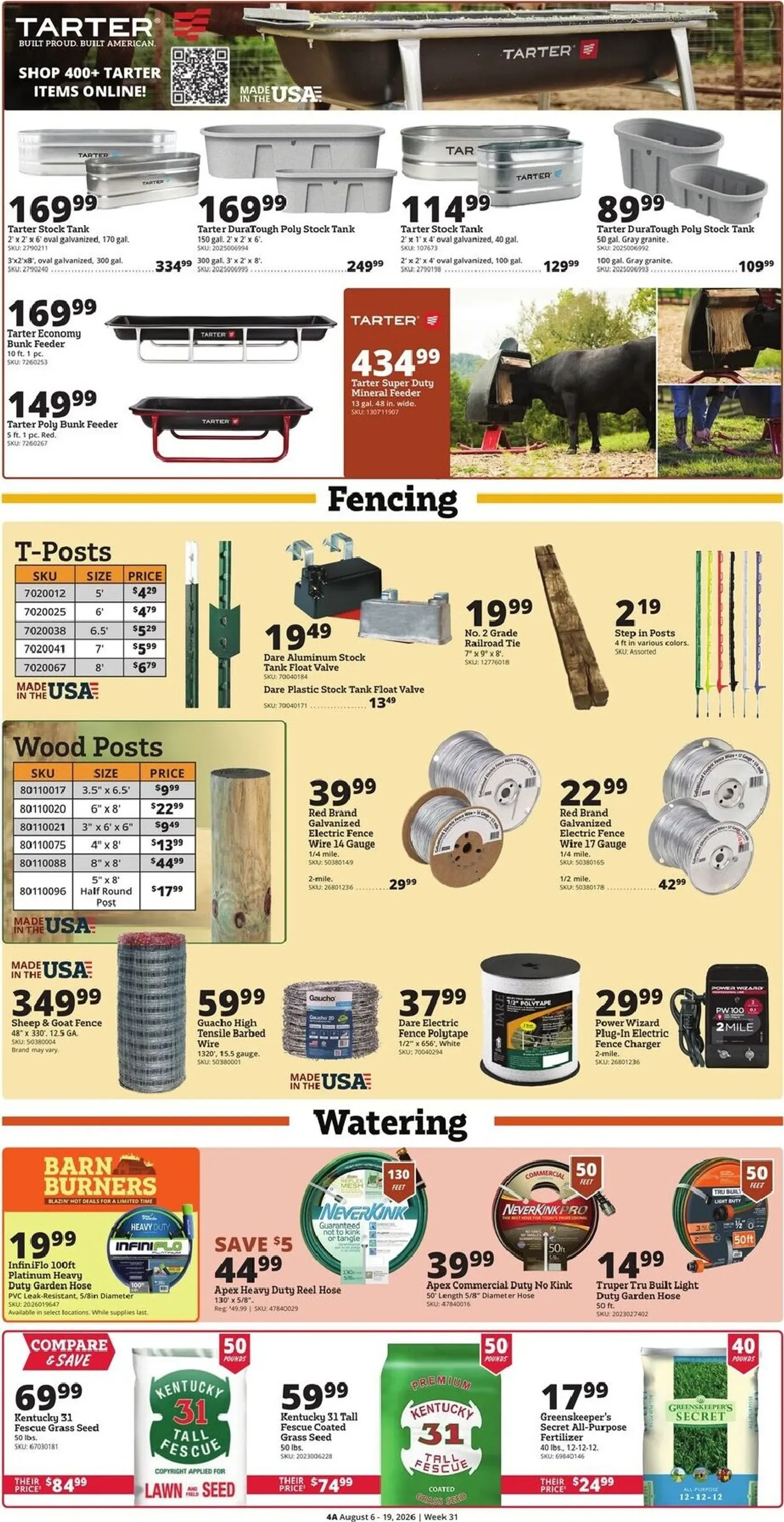 Weekly ad Current Rural King leaflet valid from Thursday 08/06/2026 to Wednesday 08/19/2026 from August 6 to August 19 2026 - Page 4