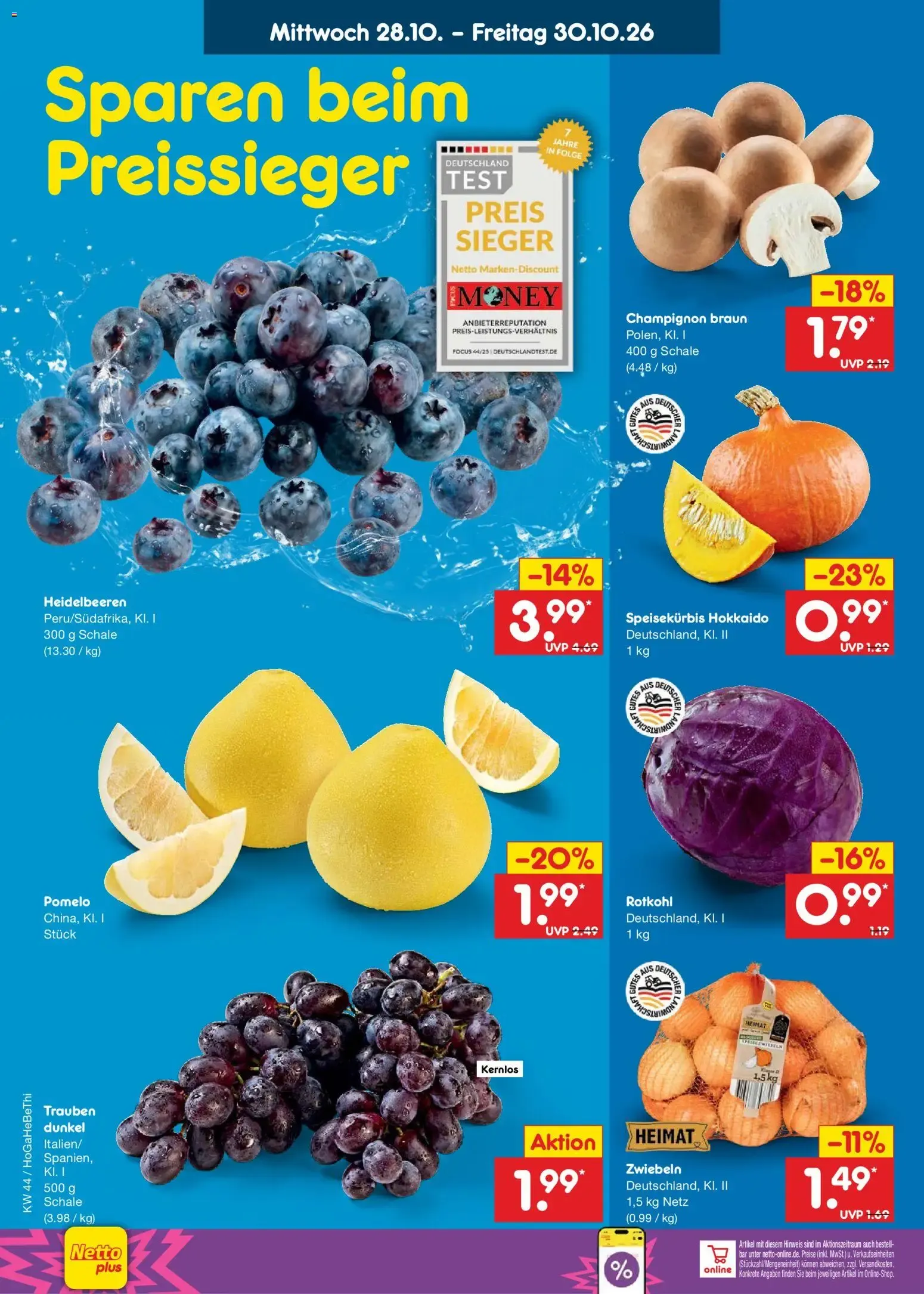 Netto Marken-Discount Prospekt (ab 26.10.2026) » Angebote von 26. Oktober bis 30. Oktober 2026 - Prospekt seite 44